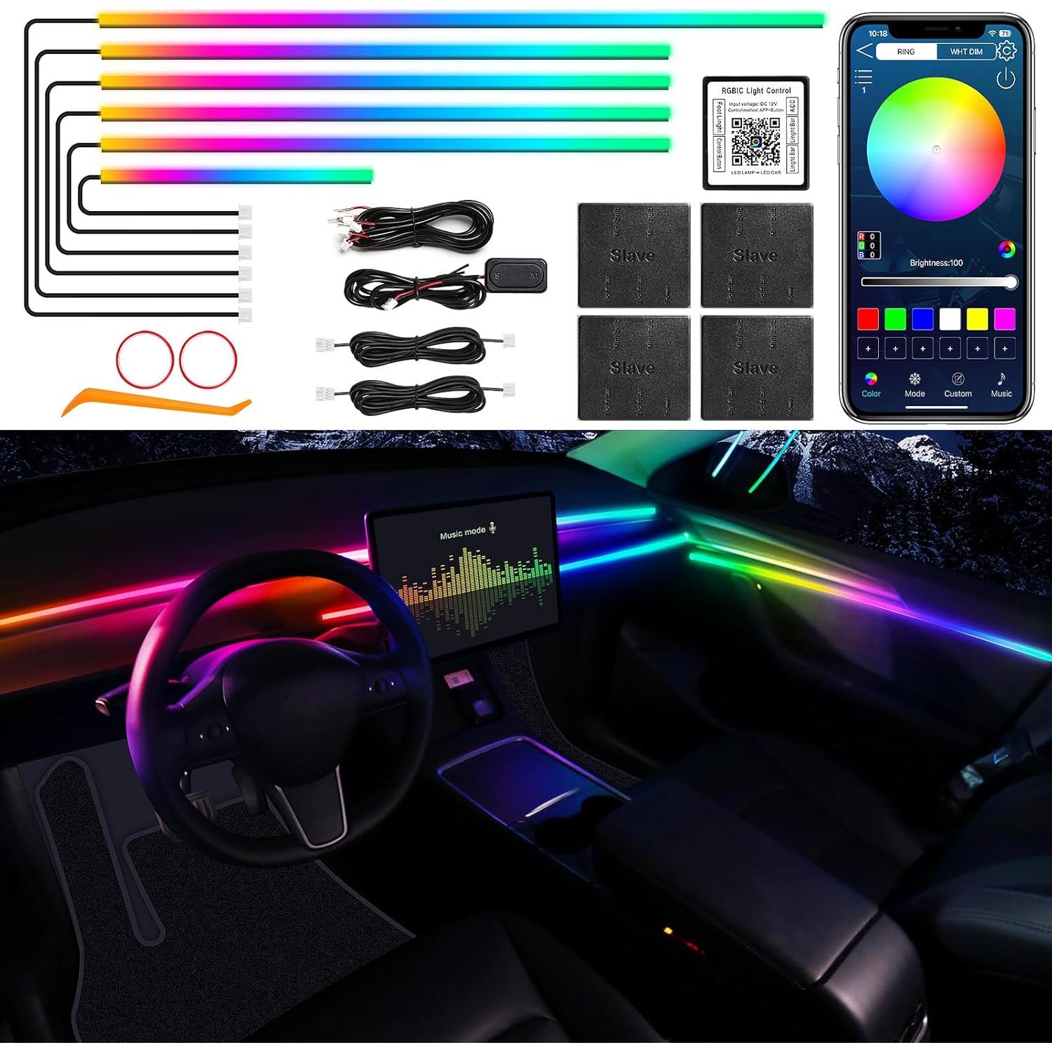 Iluminación LED de Tira Interior MAODANER Dreamcolor 6 en 1 RGB