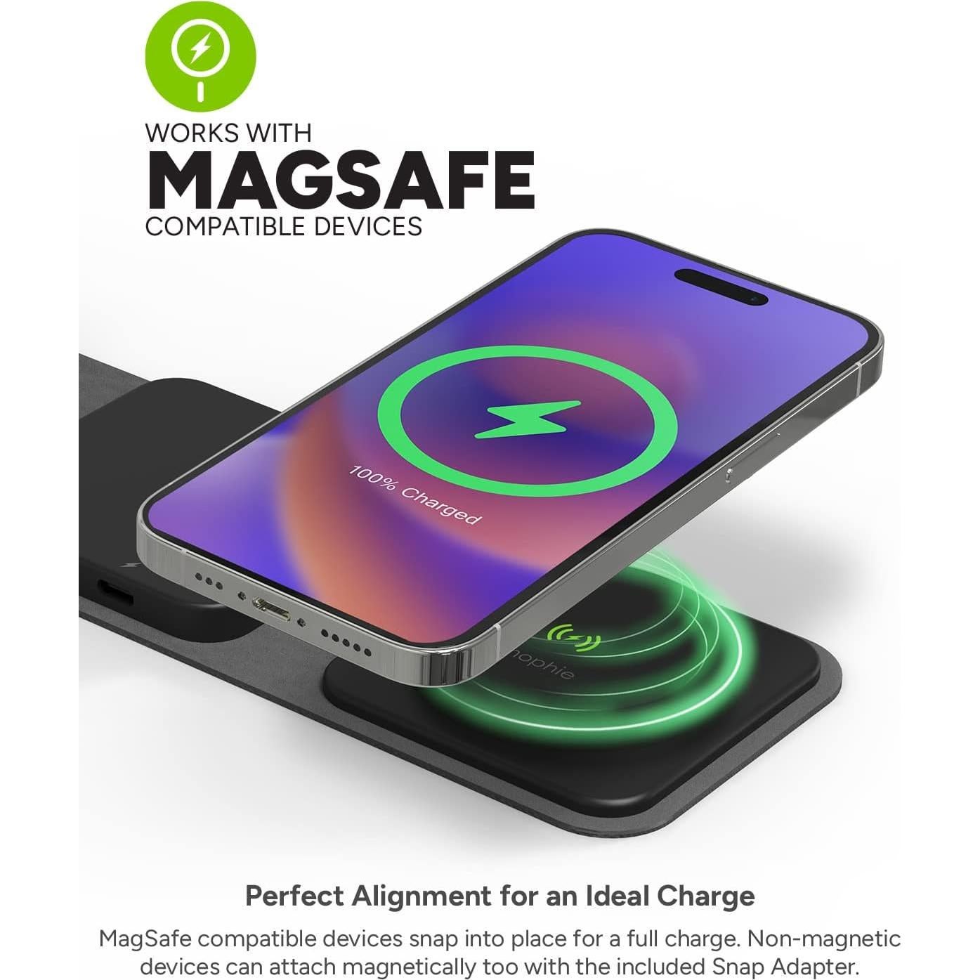 Estación de Carga Inalámbrica Mophie 3 en 1 para Viajes