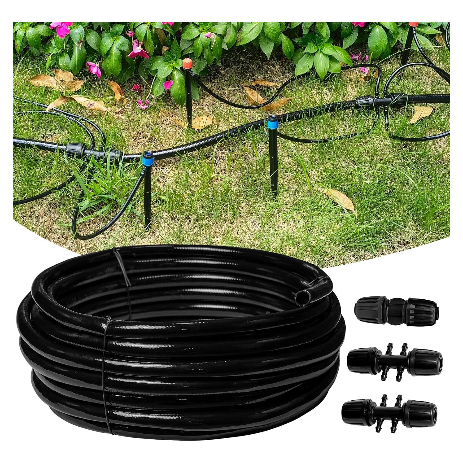 Tubo de Riego por Goteo 15m Riboud 1/2 Pulgada Accesorios