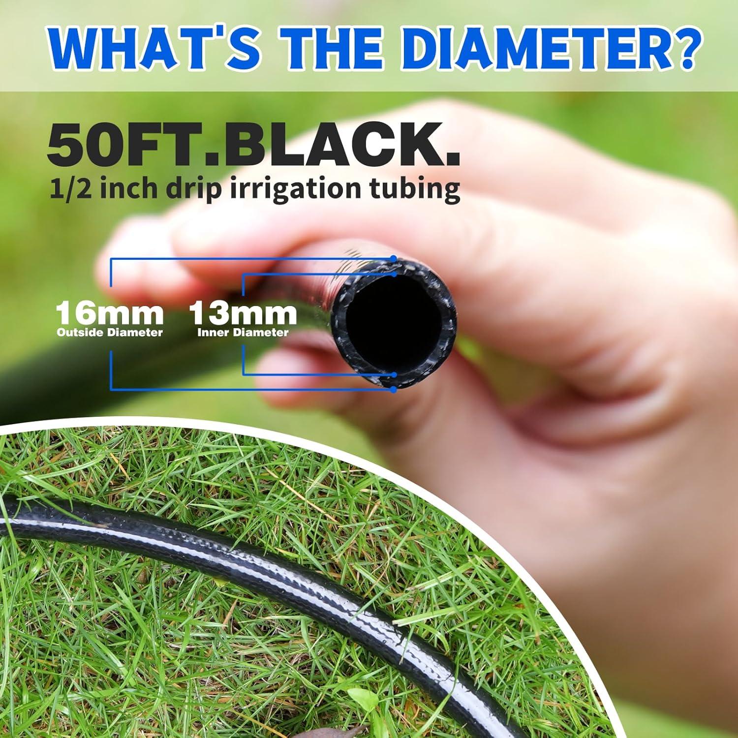 Tubo de Riego por Goteo 15m Riboud 1/2 Pulgada Accesorios