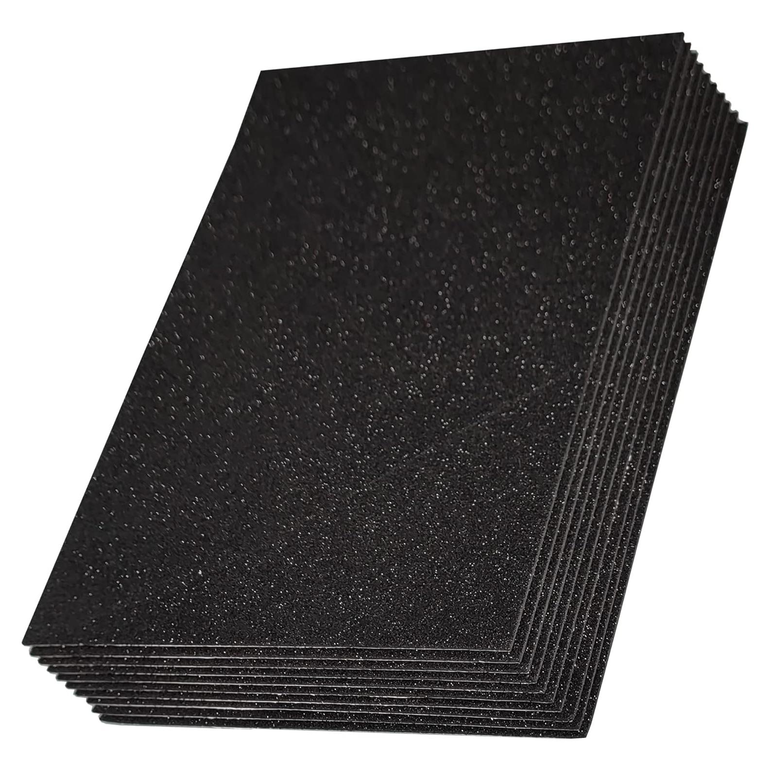 Hojas de Espuma Brillante Negra SALEMAR - 10 Paquetes A4