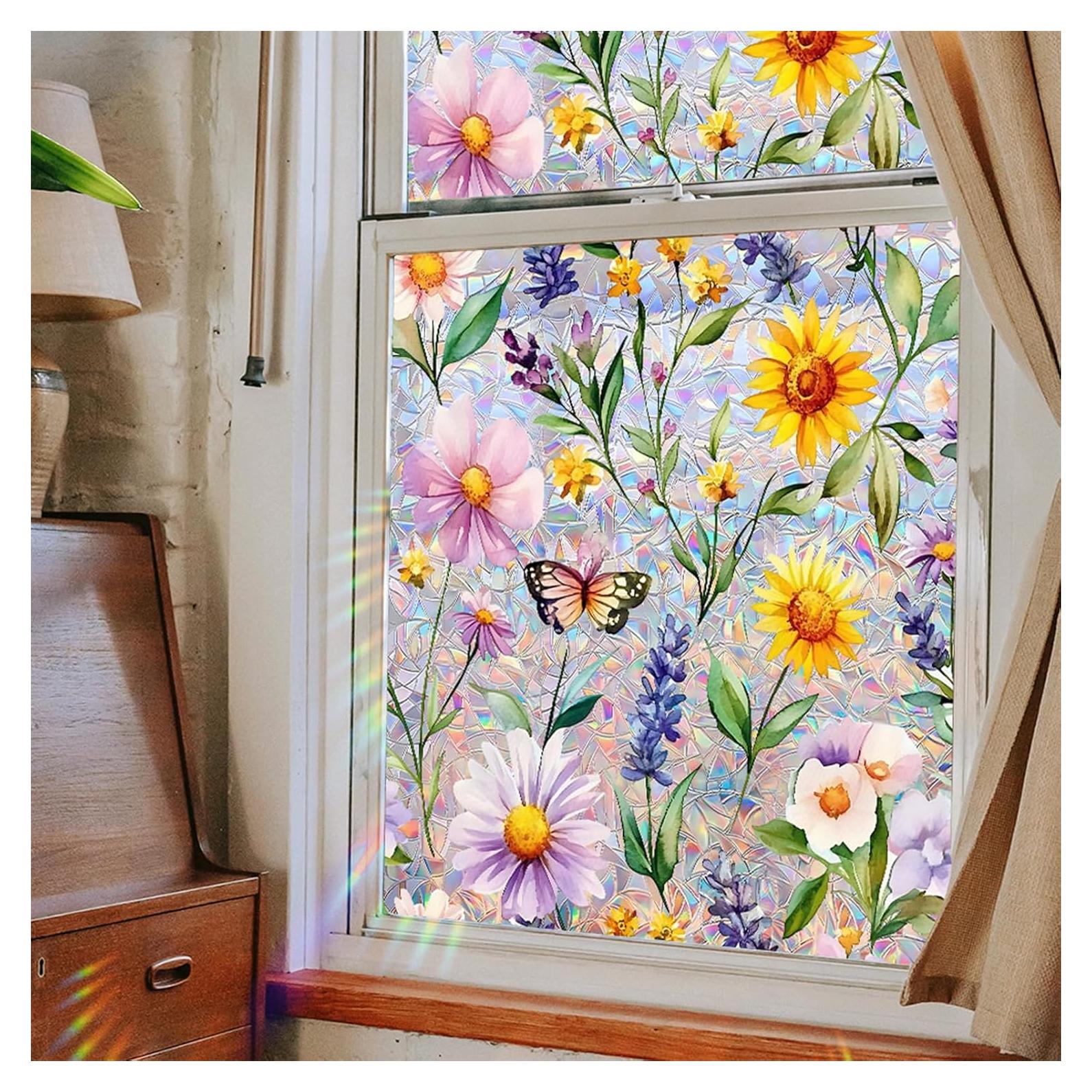 Película de Privacidad para Ventanas WBQMUNY 100x45 cm Vinilo