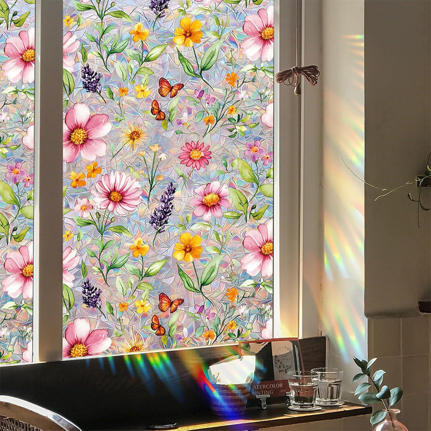 Película de Privacidad para Ventanas WBQMUNY 100x45 cm Vinilo