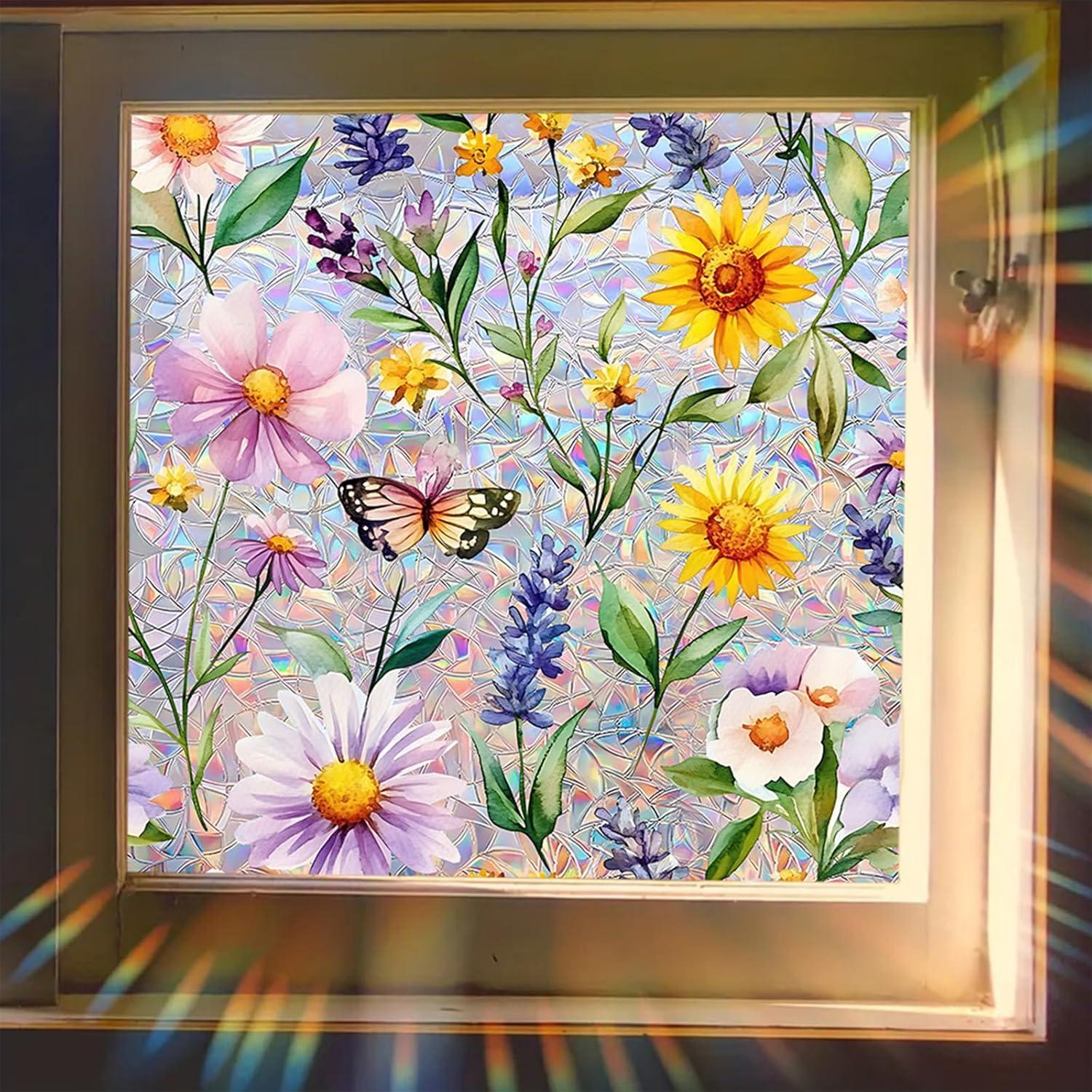 Película de Privacidad para Ventanas WBQMUNY 100x45 cm Vinilo