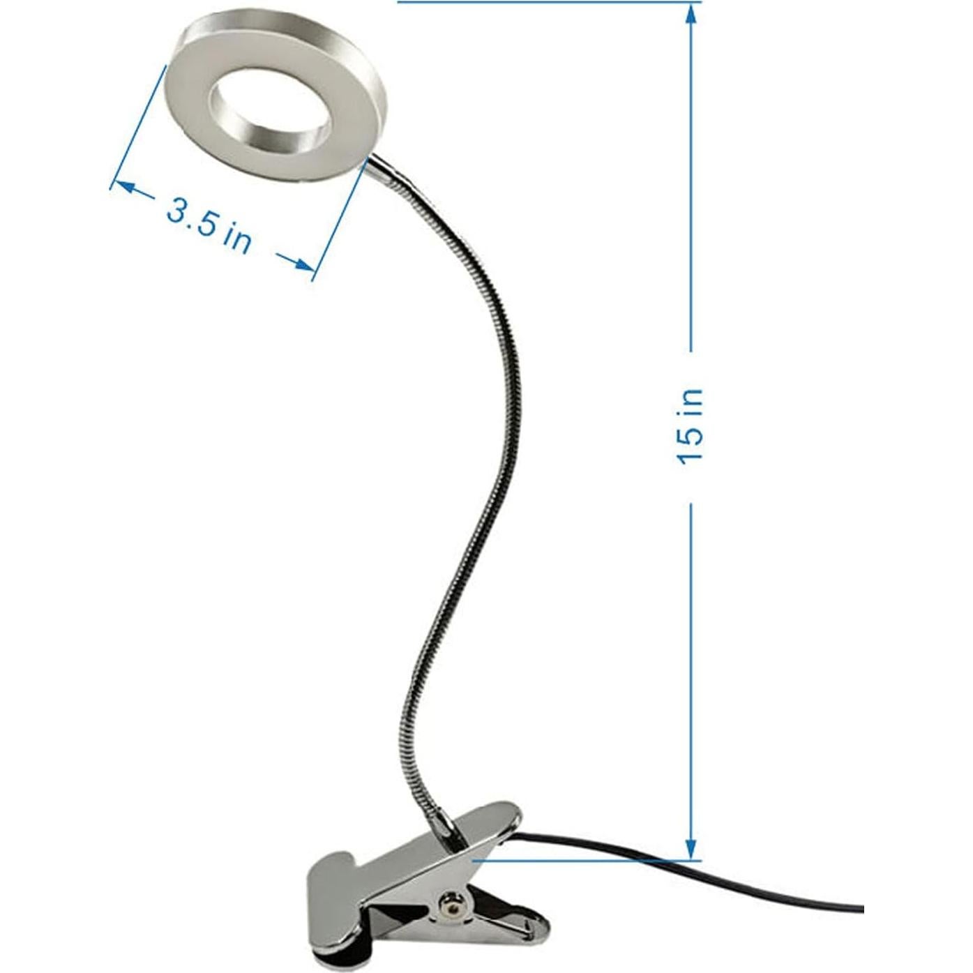 Lámpara de lectura LED con clip Liyouduo, 50cm, 3 colores