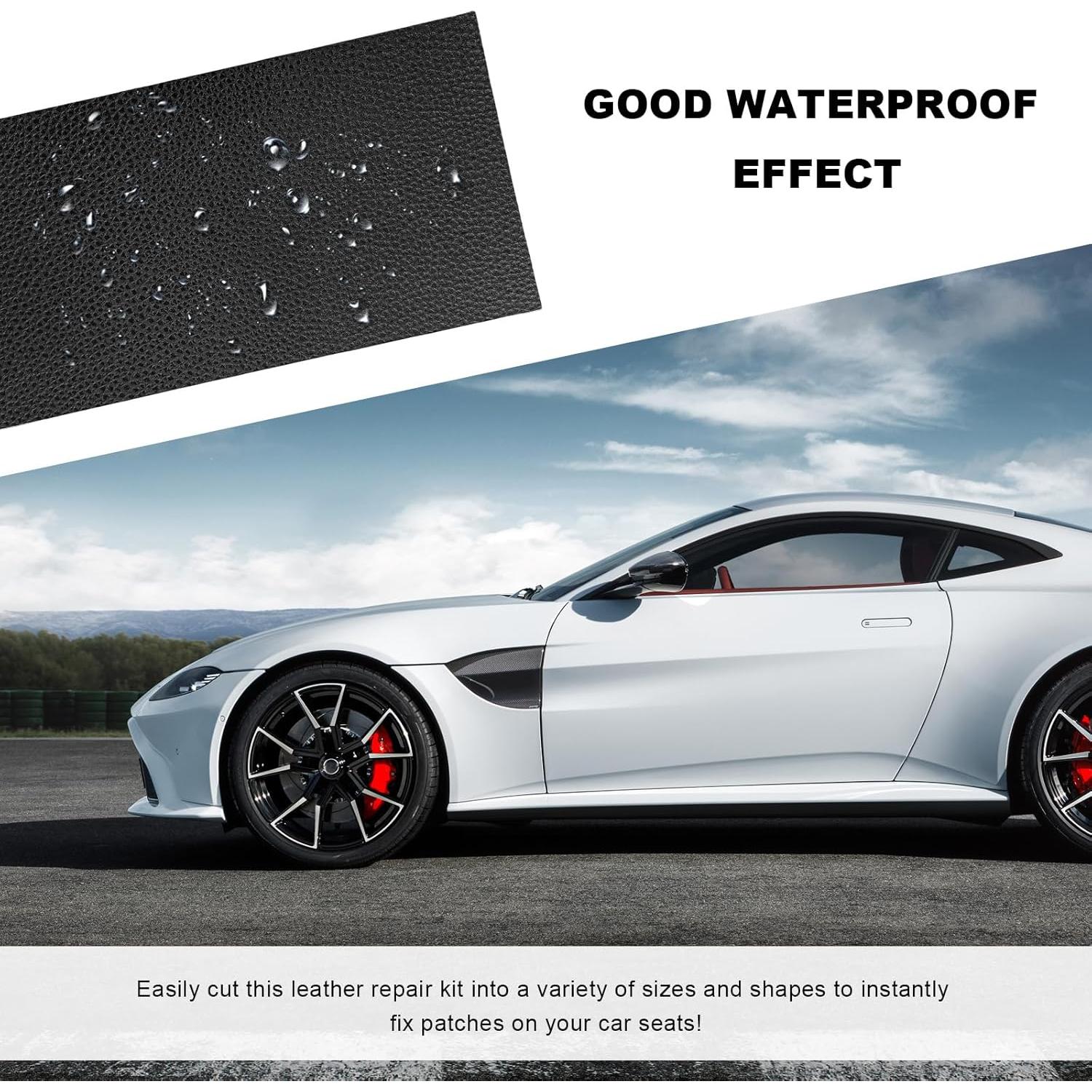 Cinta de Reparación de Cuero FSTURIOS 10x20 cm 2 Piezas Negro