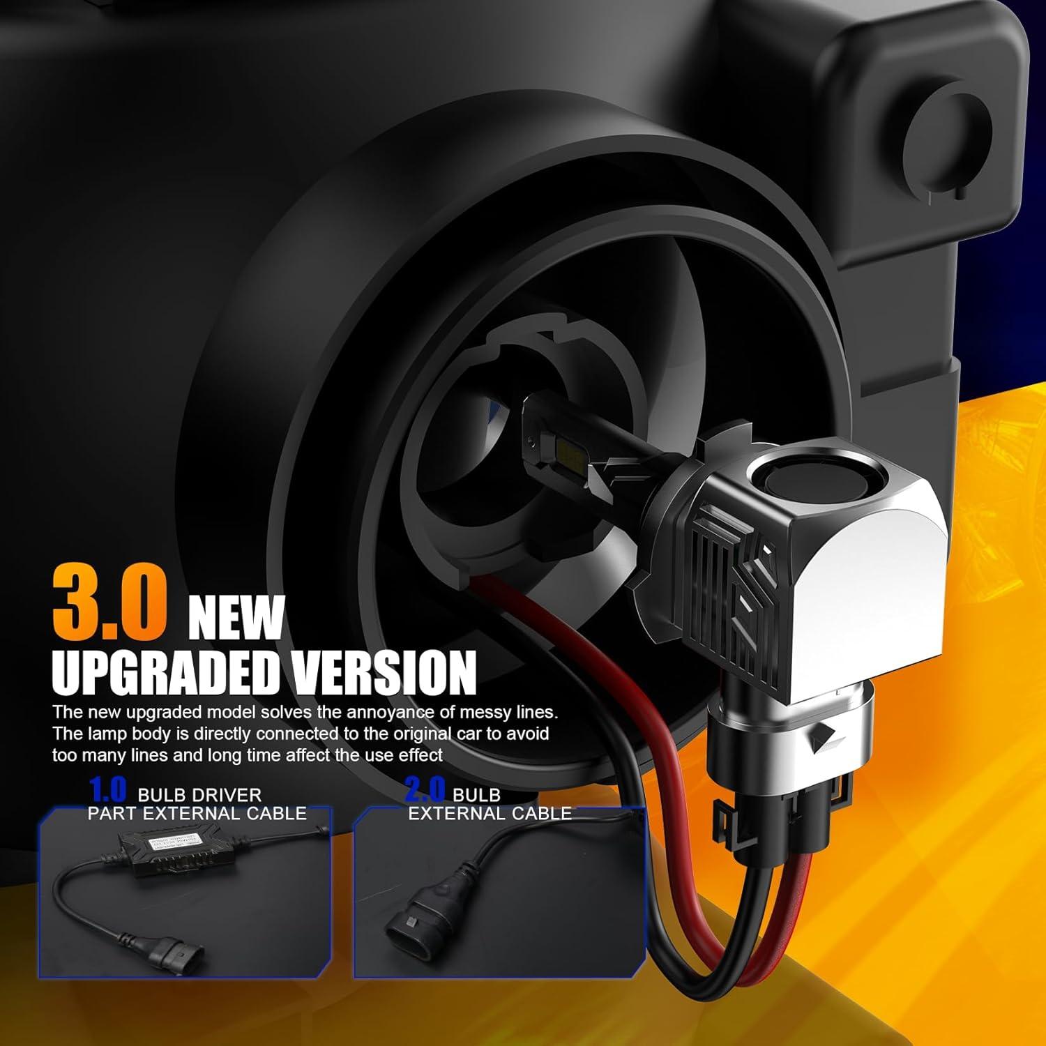 Bombillas de luz antiniebla FREERAP S2 64000LM 6500K Pack 4