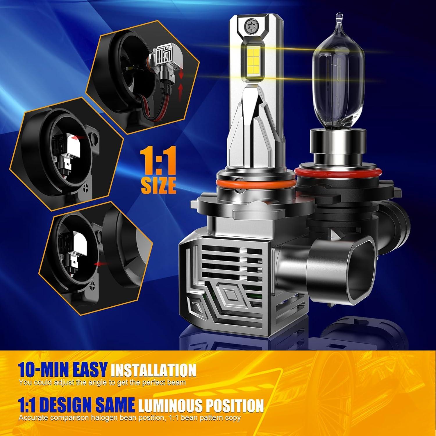 Bombillas de luz antiniebla FREERAP S2 64000LM 6500K Pack 4