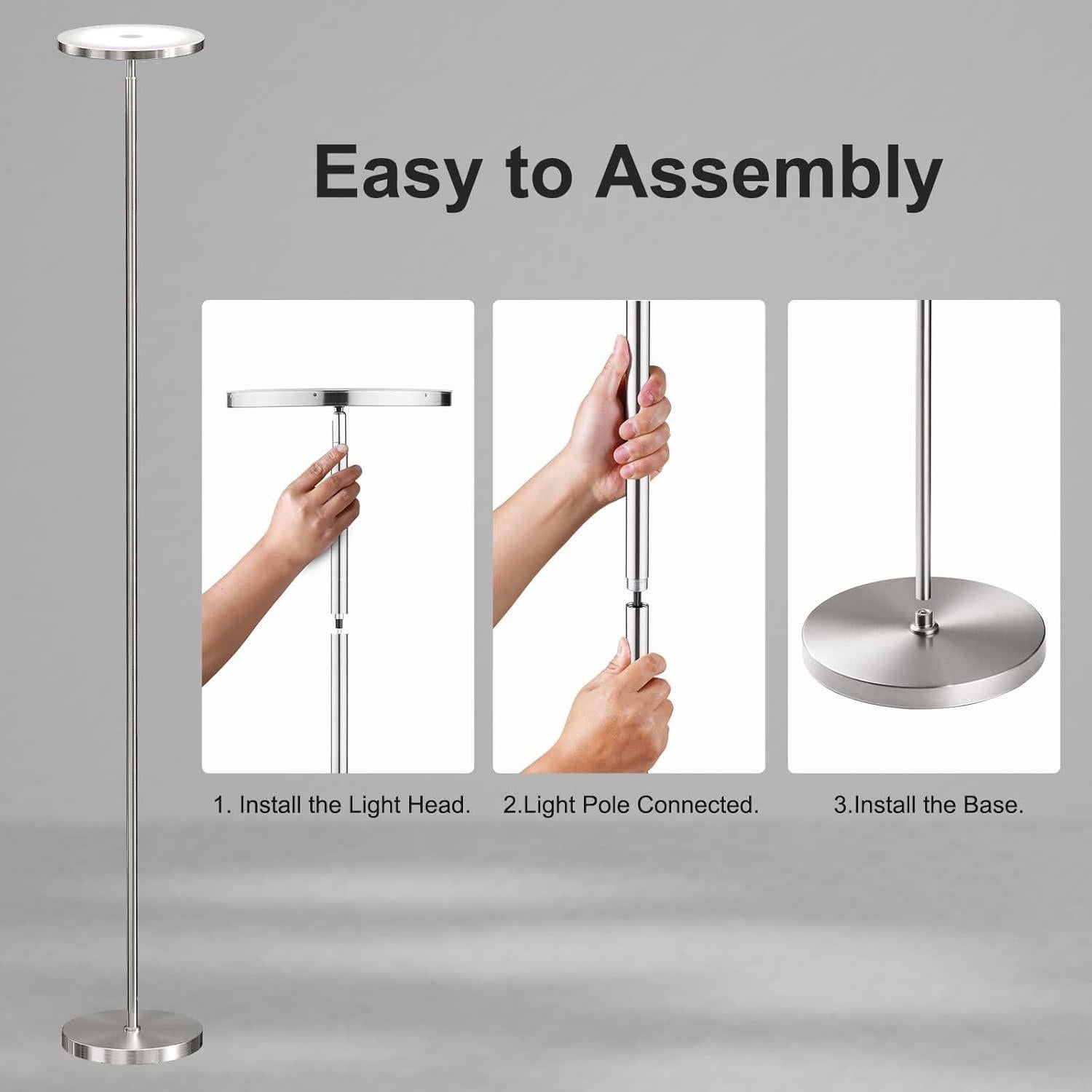 Lámpara de Pie LED SUNMORY 32W 3000LM con Control Remoto