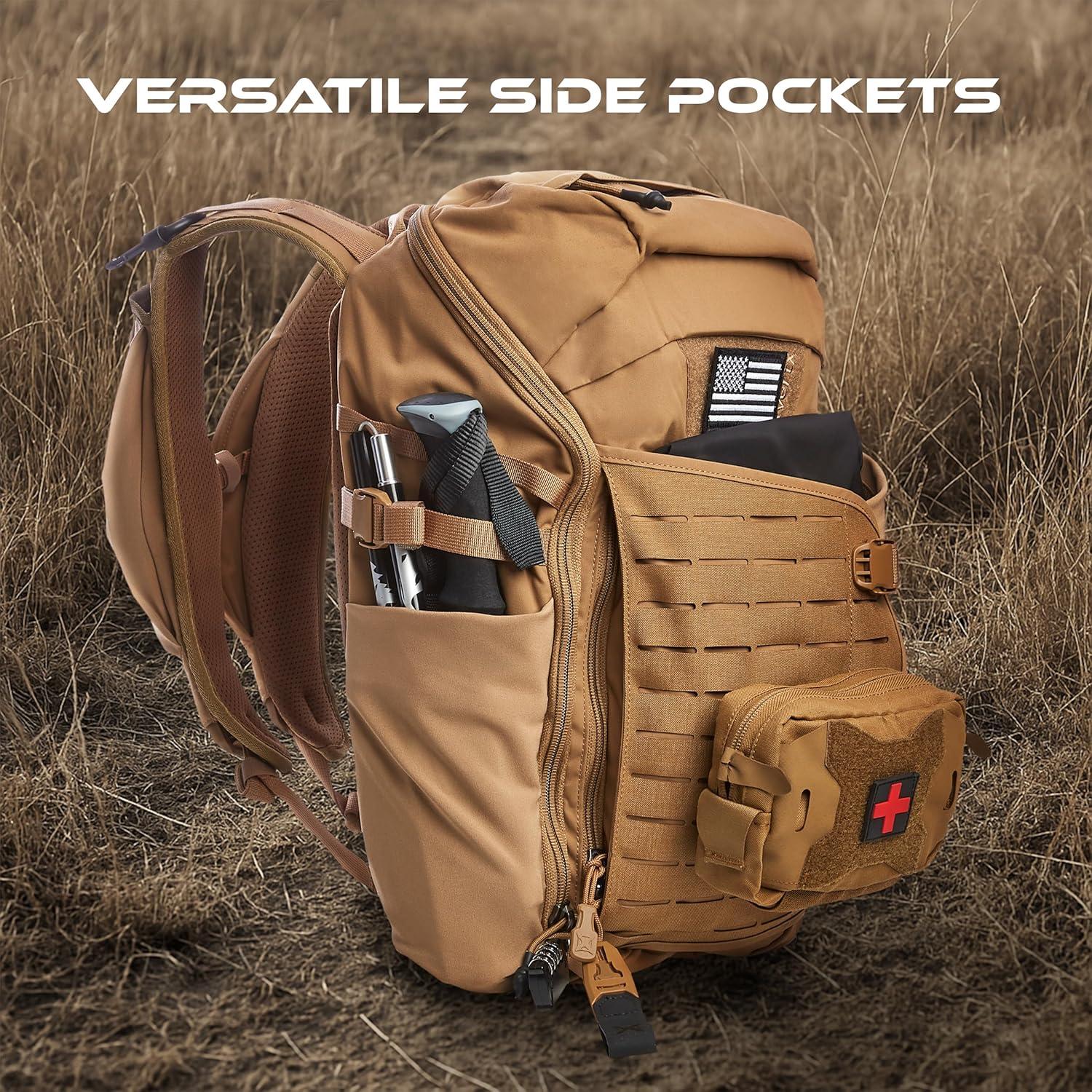 Mochila Táctica Vertx Siege 25L Nylon Coyote con MOLLE