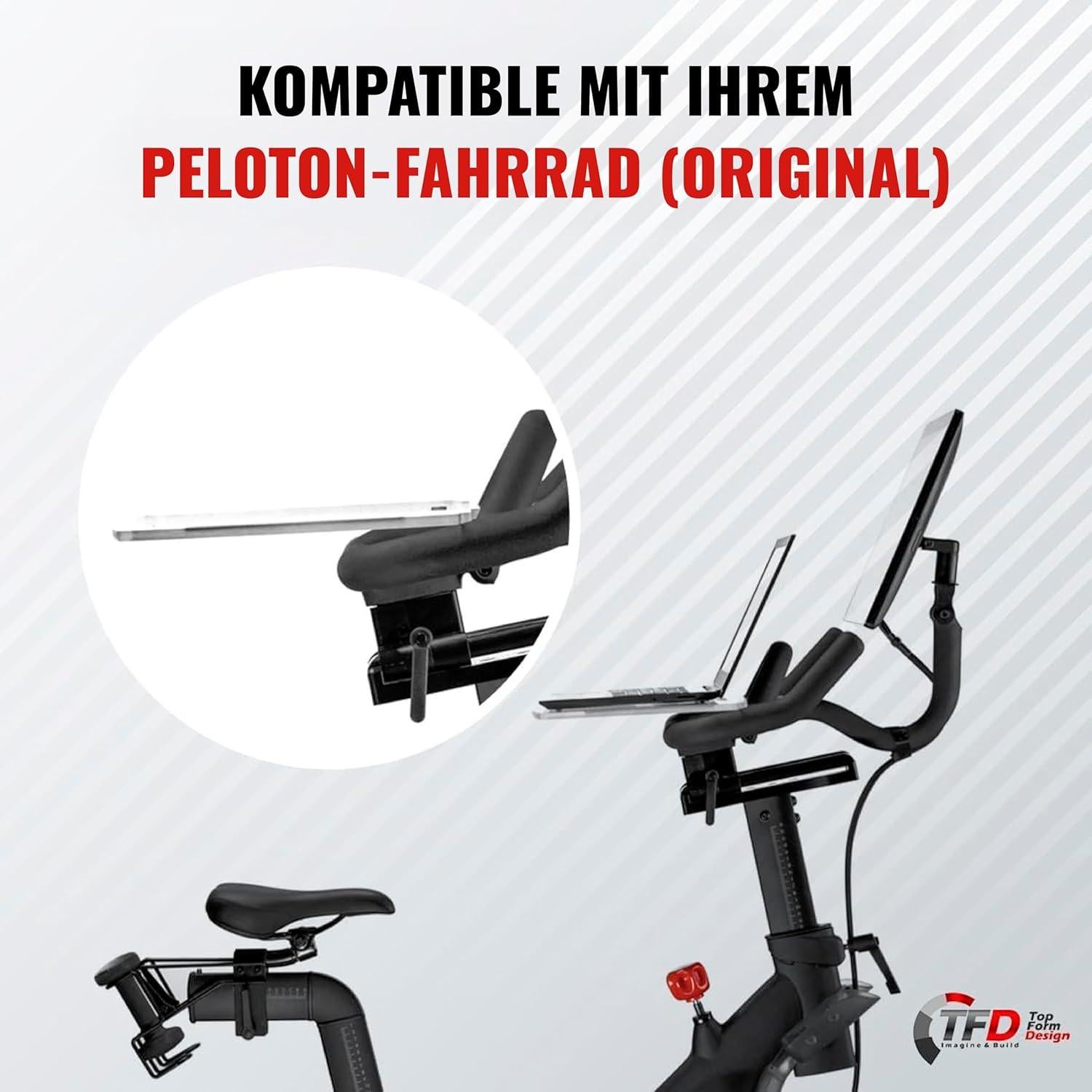 Bandeja V2 para Bicicleta Peloton TFD - Acrílico Negro