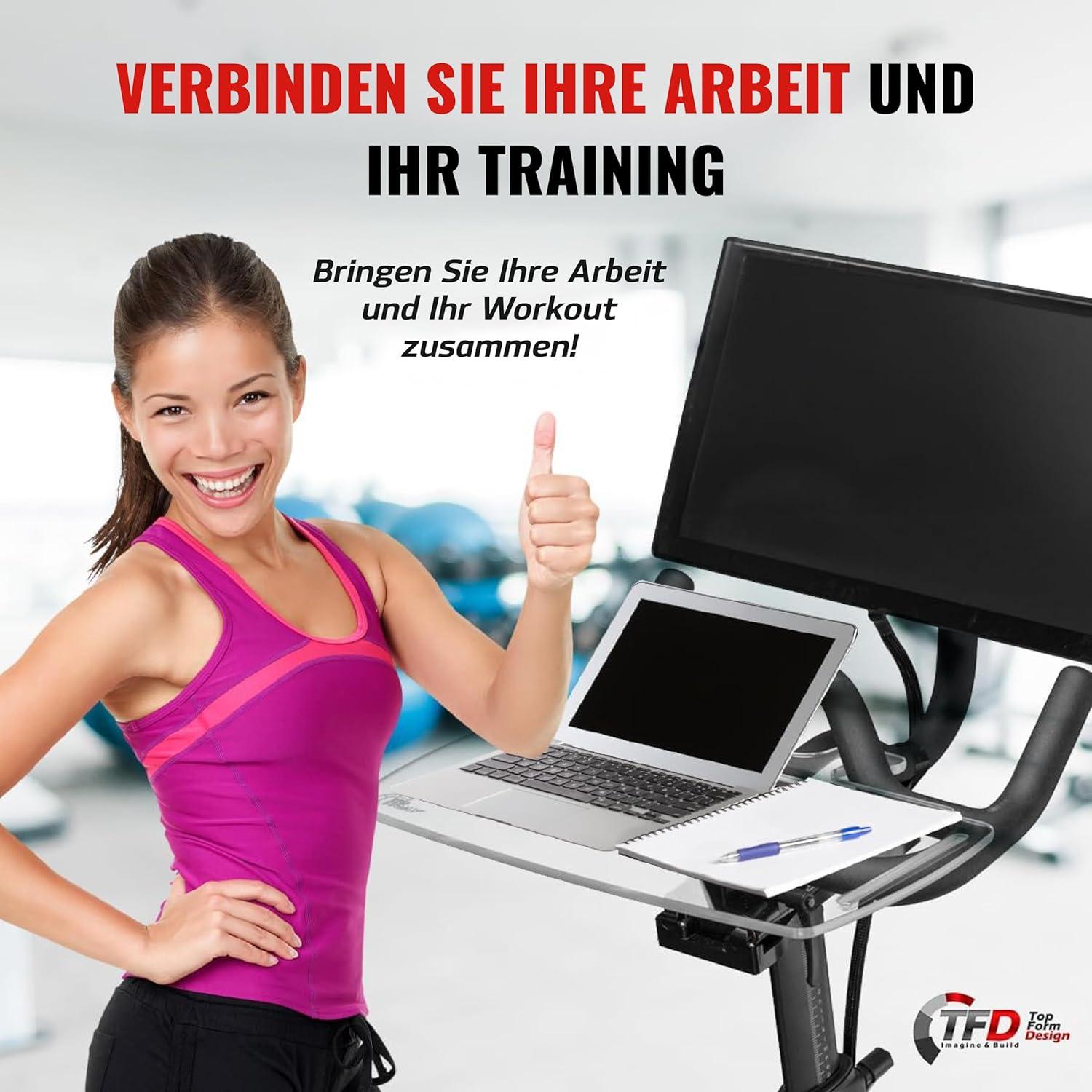 Bandeja V2 para Bicicleta Peloton TFD - Acrílico Negro