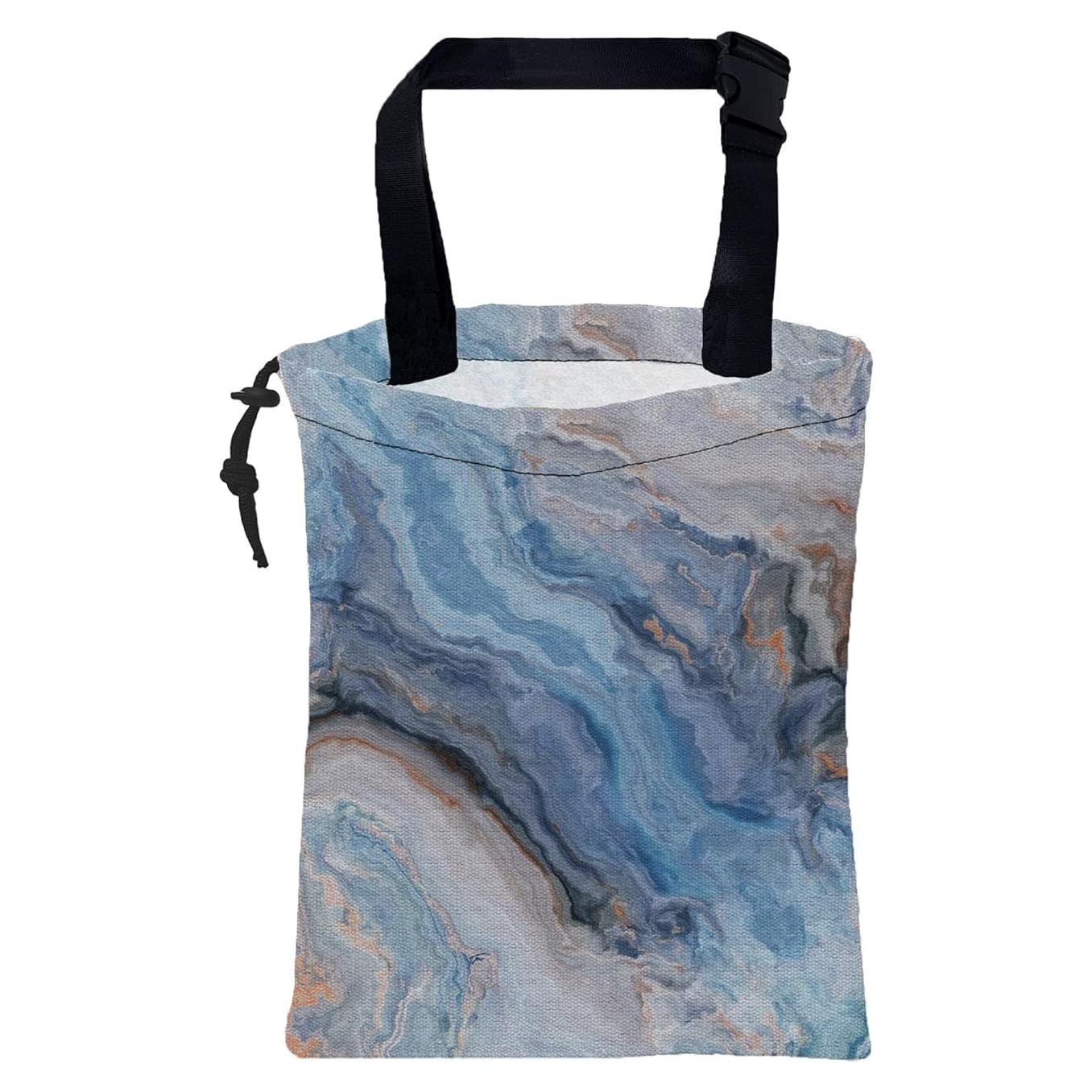 Bolsa de Basura para Auto KXWQTRDD Mármol Abstracto Azul y Dorado