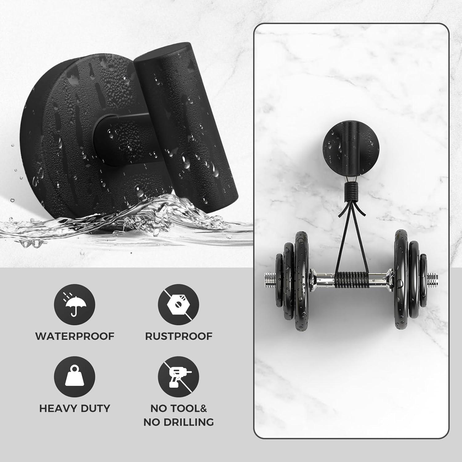 Ganchos de Ducha WingWider 4 Piezas Ventosa Alta Resistencia