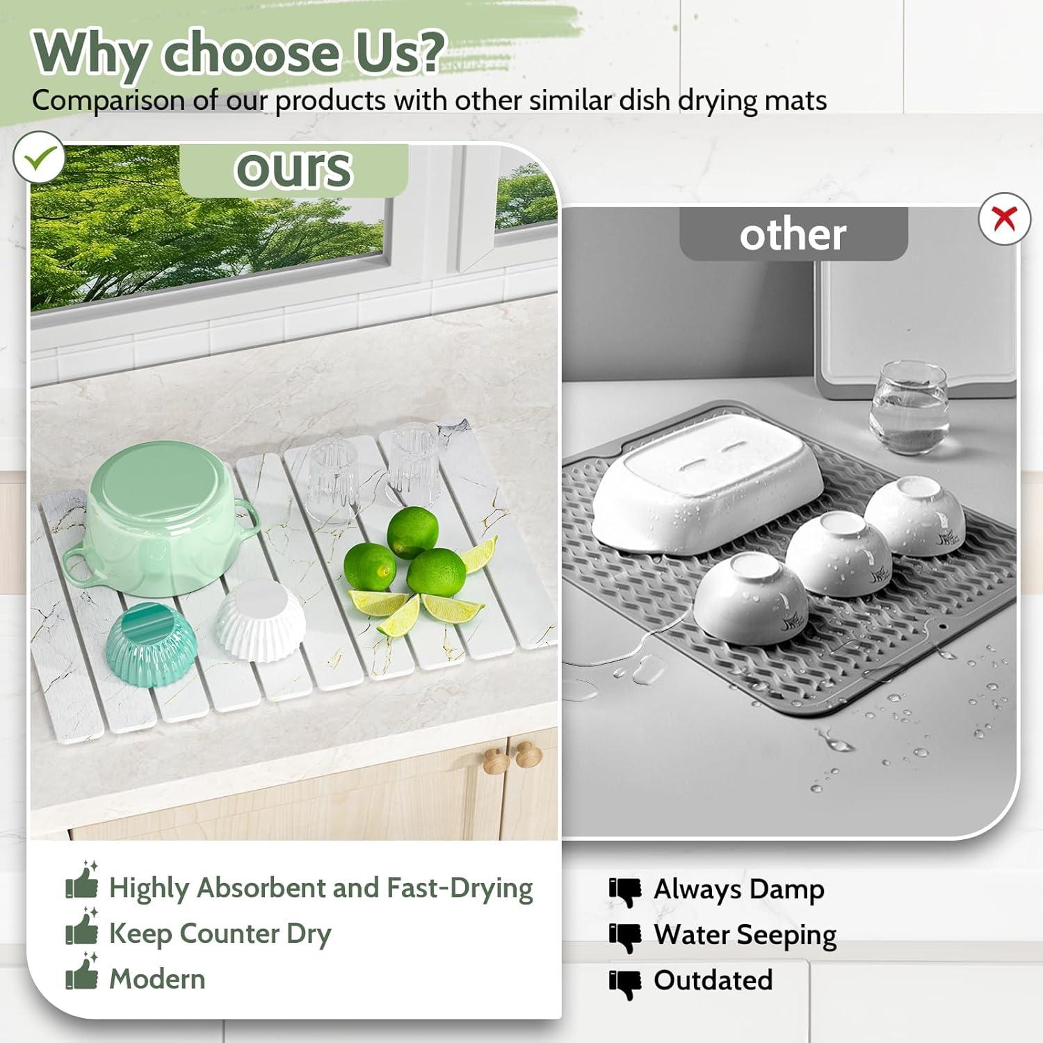 Alfombrilla de Secado de Piedra Diatomita 60x39 cm Ecológica