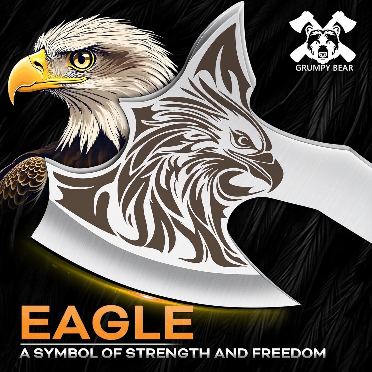 Hacha de Camping Grumpy Bear con Hoja de Acero al Carbono