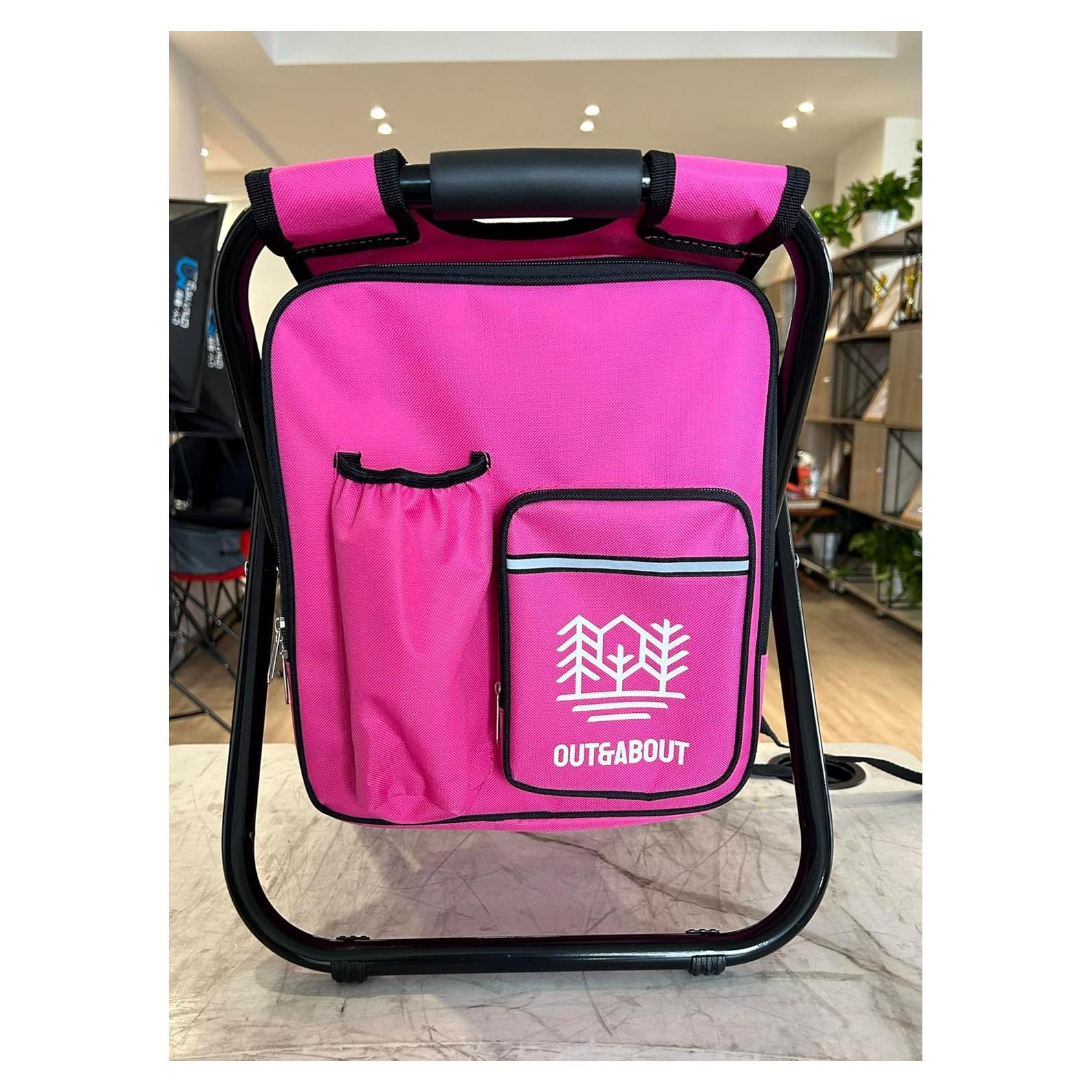 Mochila Silla Enfriador 3-en-1 OUT&ABOUT 181.44 kg Rosa/Negro