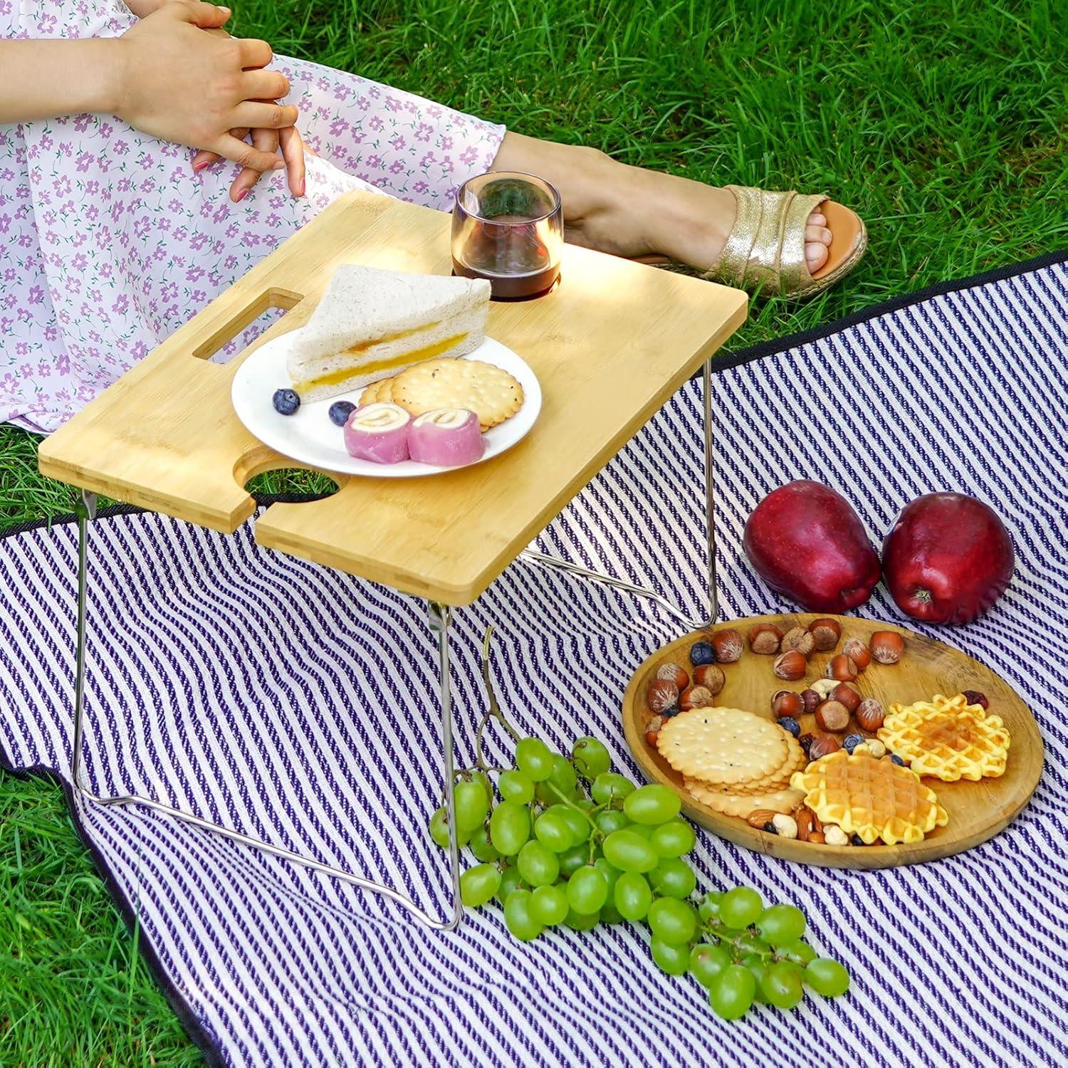 Cesta de Picnic WILLOW WEAVE para 2 con Mesa Desmontable