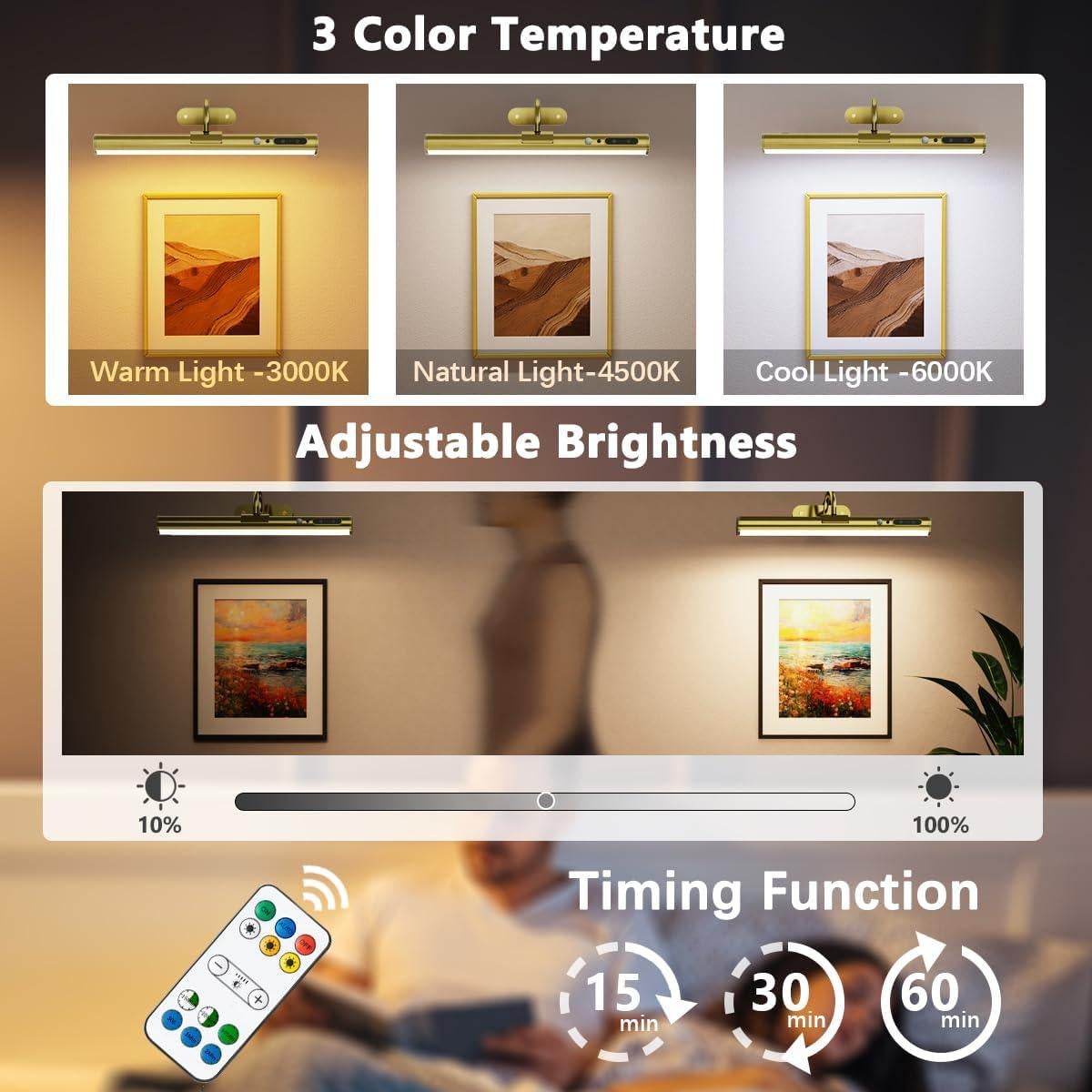 Luz de Imagen Inalámbrica Recargable Foshan 4000mAh Sensor Movimiento