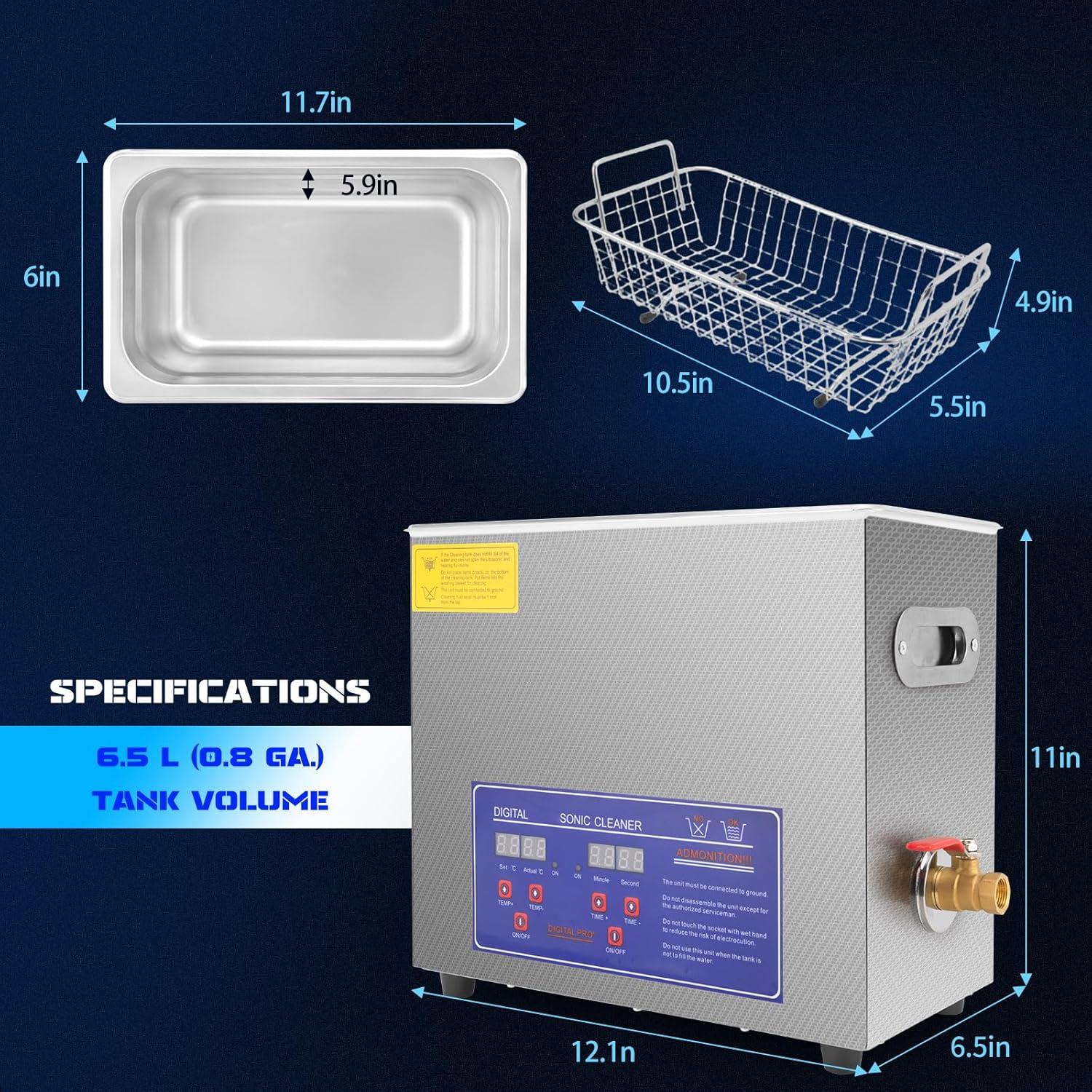 Limpiador Ultrasónico Profesional 6L LEIMO KPARTS Digital