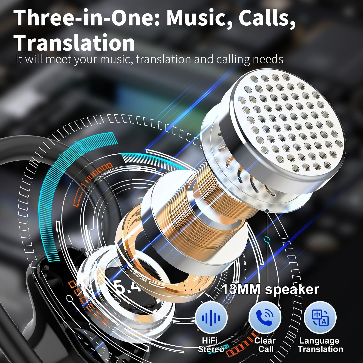 Auriculares Traductores OYIB S75 Bluetooth 5.4 50H 164 Idiomas