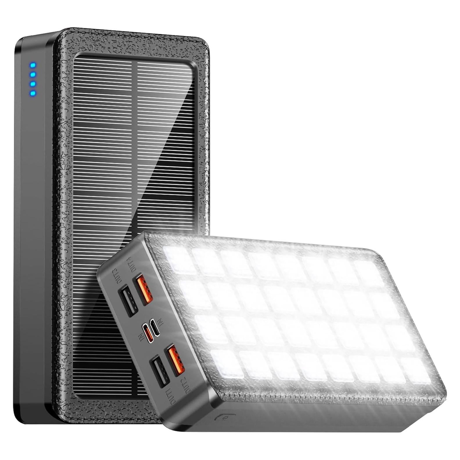 Banco de Energía Solar 66800mAh Cargador Portátil USB-C 22.5W