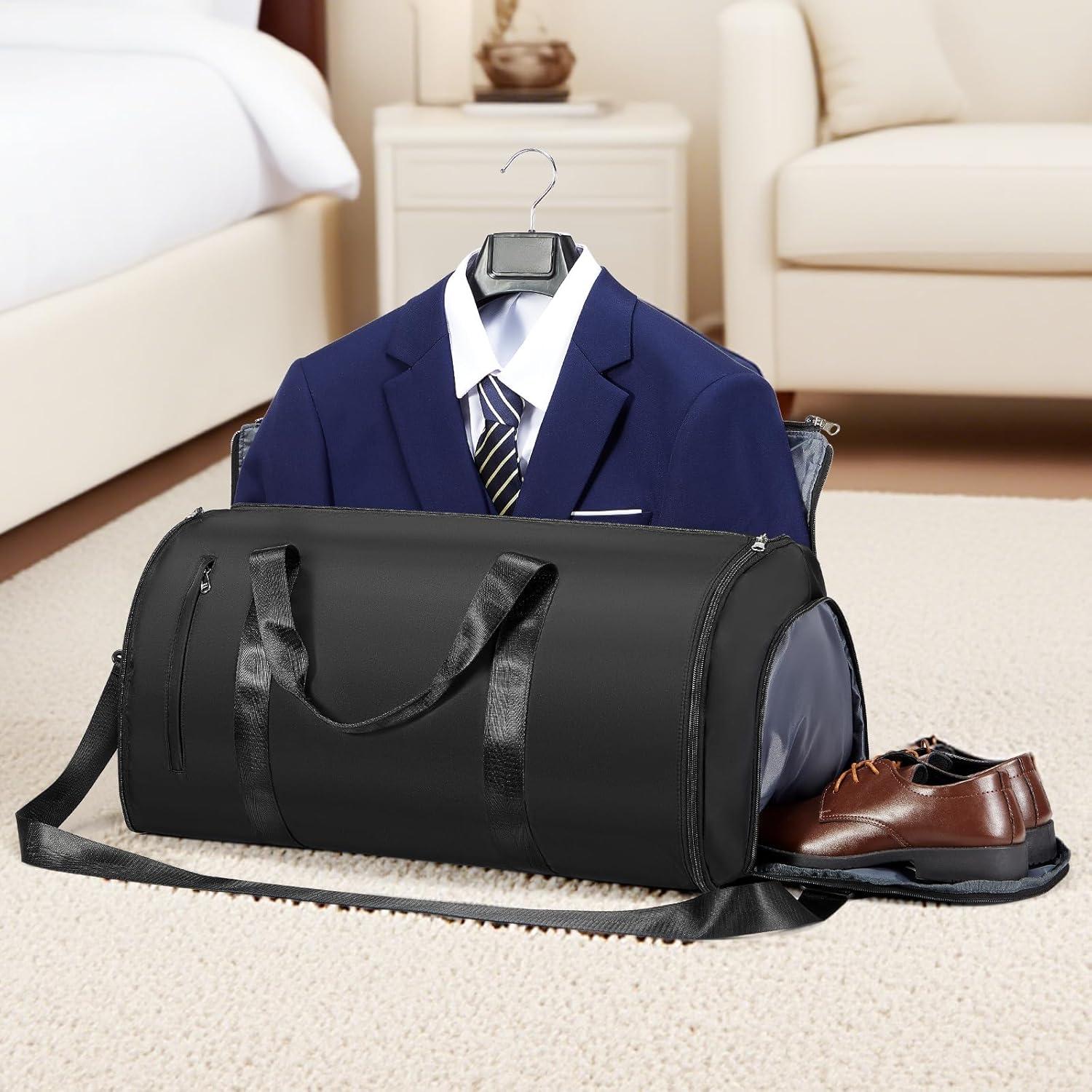 Bolsa de Ropa Plegable Coowoz 57x33x30cm Negro 2 en 1