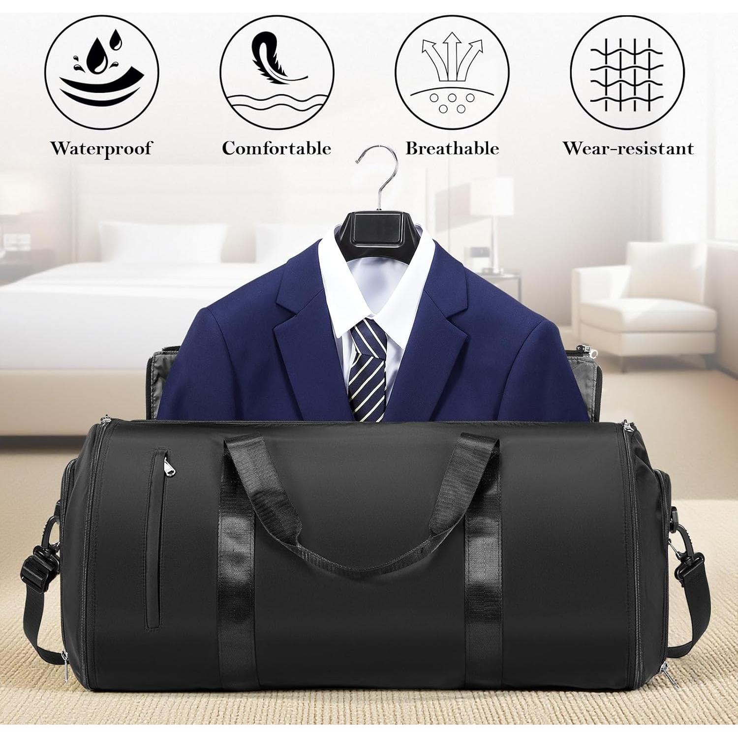 Bolsa de Ropa Plegable Coowoz 57x33x30cm Negro 2 en 1