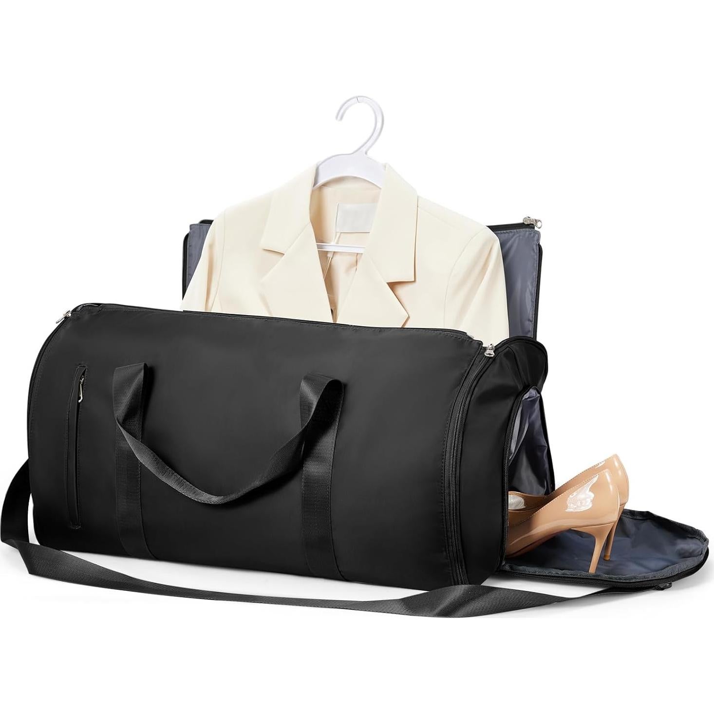 Bolsa de Ropa Plegable Coowoz 57x33x30cm Negro 2 en 1