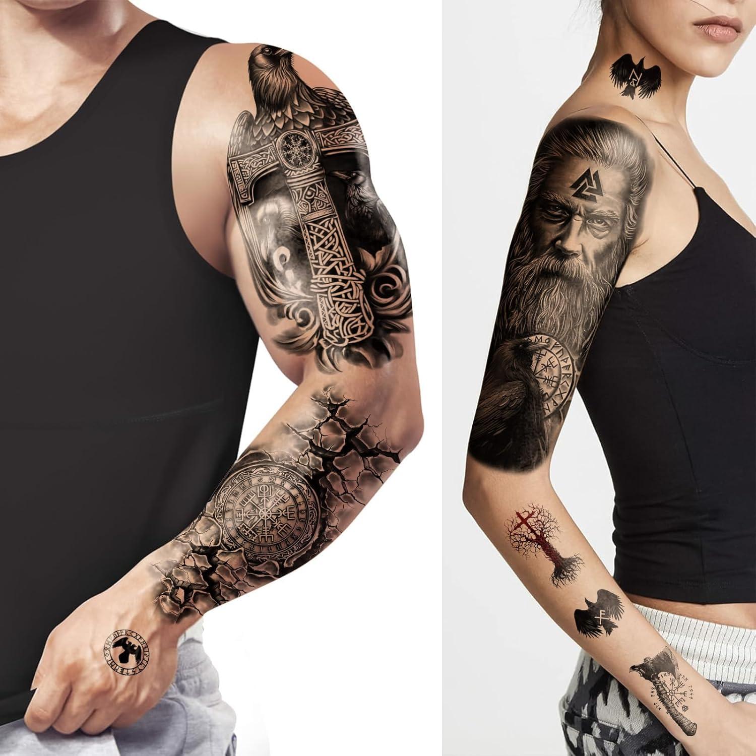 77 Hojas Tatuajes Temporales Atydkug - 17 Grandes y 60 Pequeños