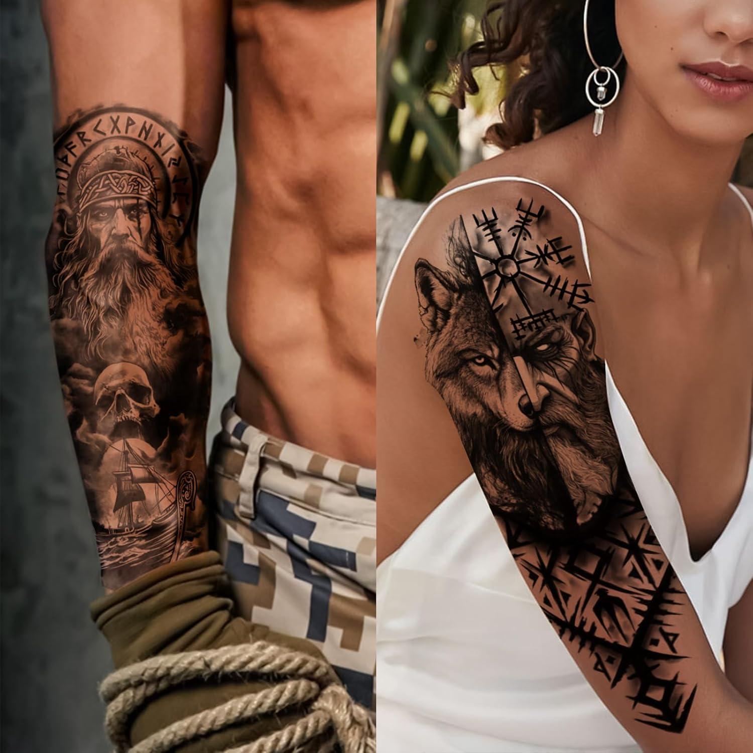 77 Hojas Tatuajes Temporales Atydkug - 17 Grandes y 60 Pequeños