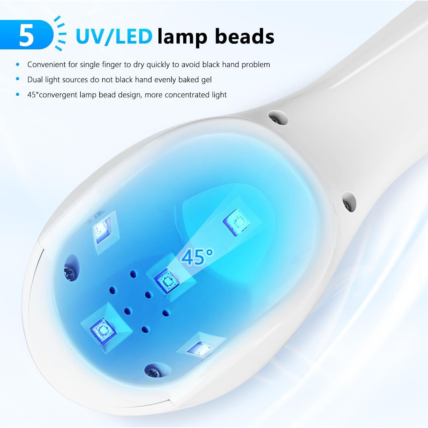 Lámpara UV de Mano JODSONE Recargable con Pantalla LED