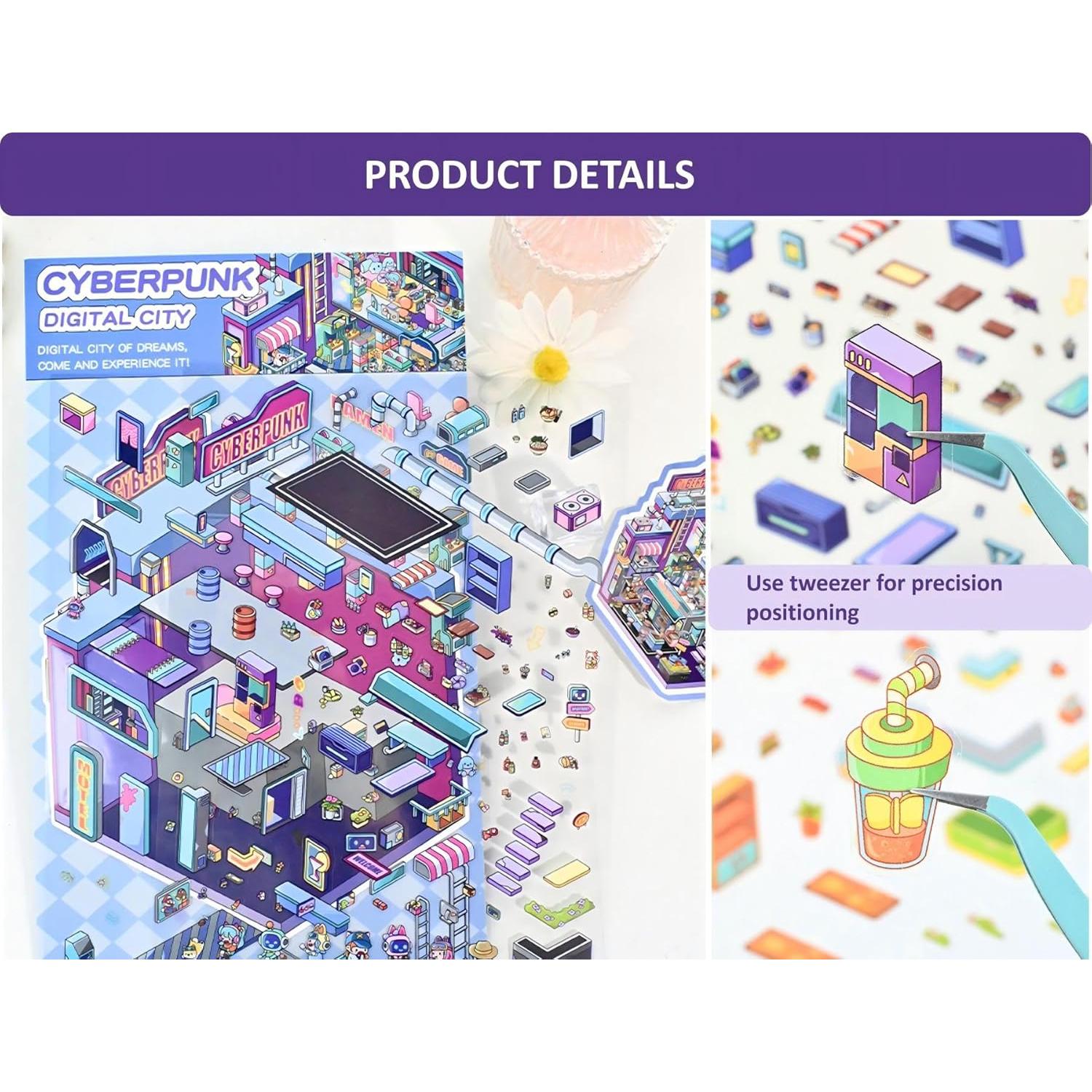 Stickers 3D Halloween Genérico - 4 Conjuntos DIY Grande