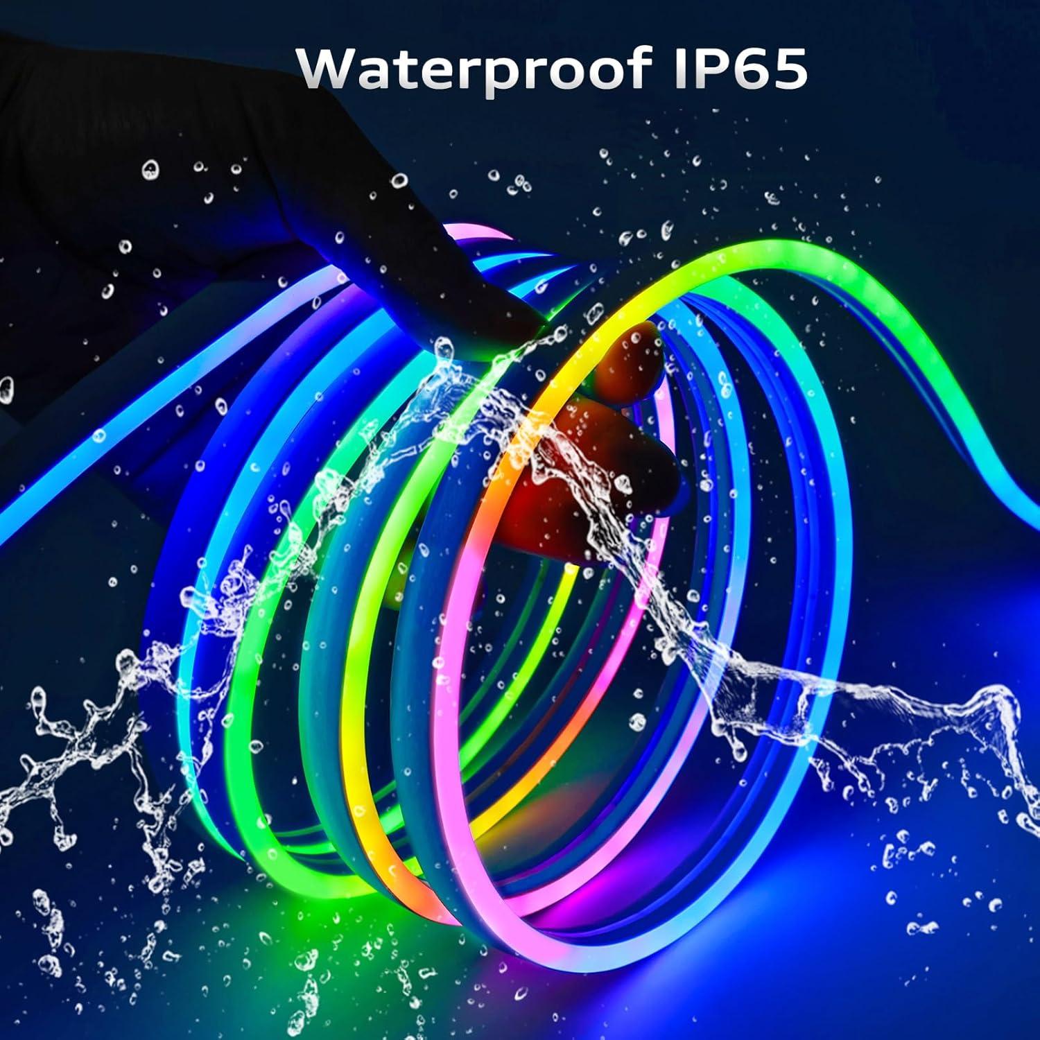 Tira LED Neón RGB 12V 2m IP67 Flexible 192 LEDs Tesfish