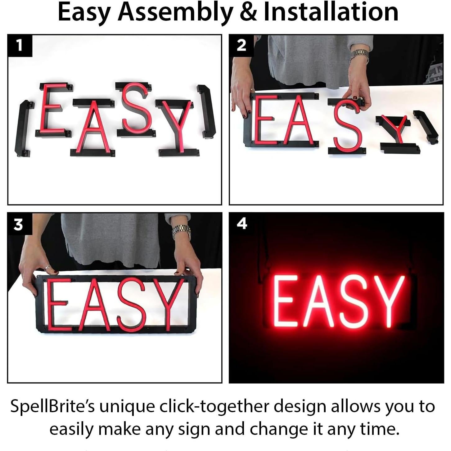 Cartel LED Personalizado SpellBrite 1 Carácter 16x3.8cm