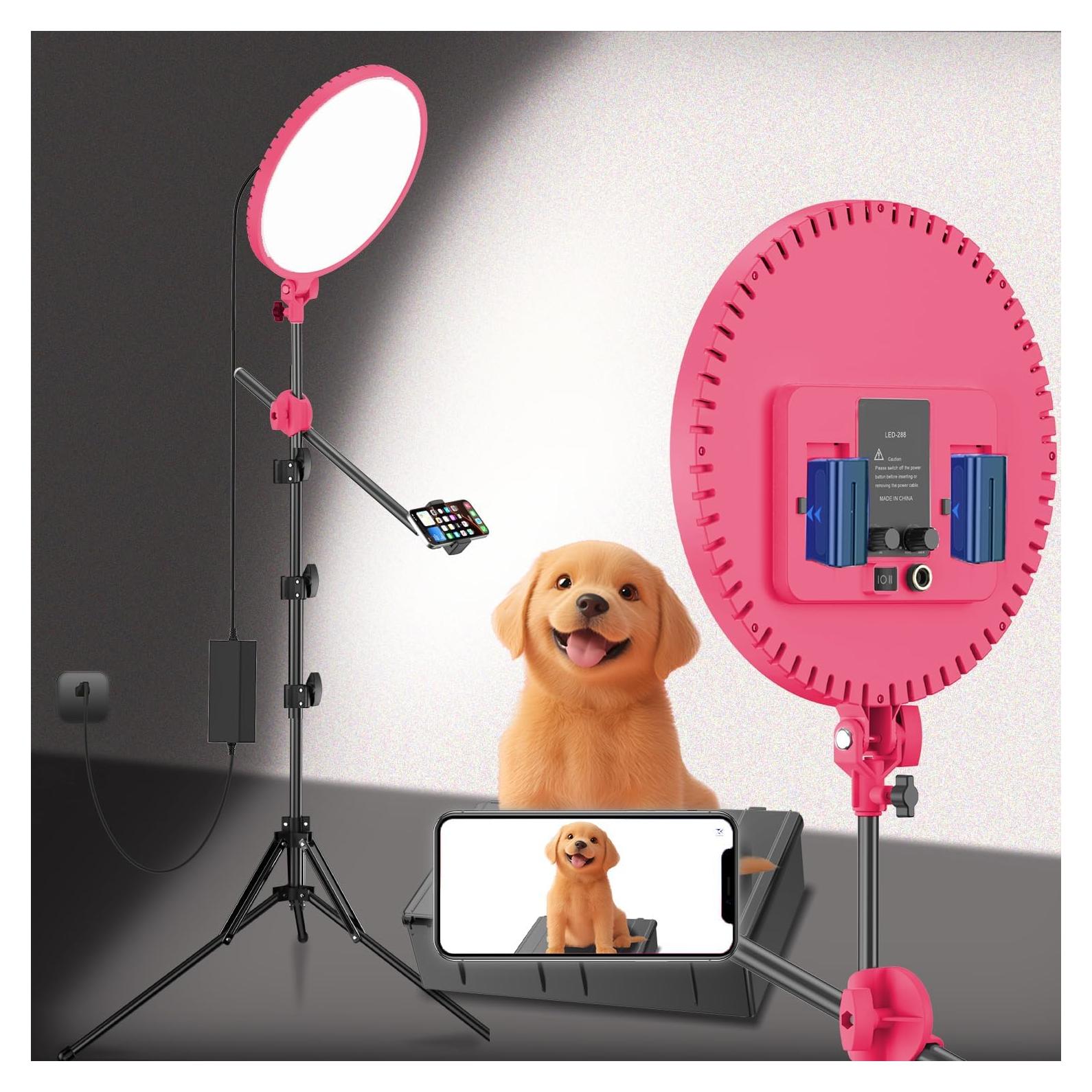 Luz de Anillo Profesional 55W con Trípode Ajustable 183 cm