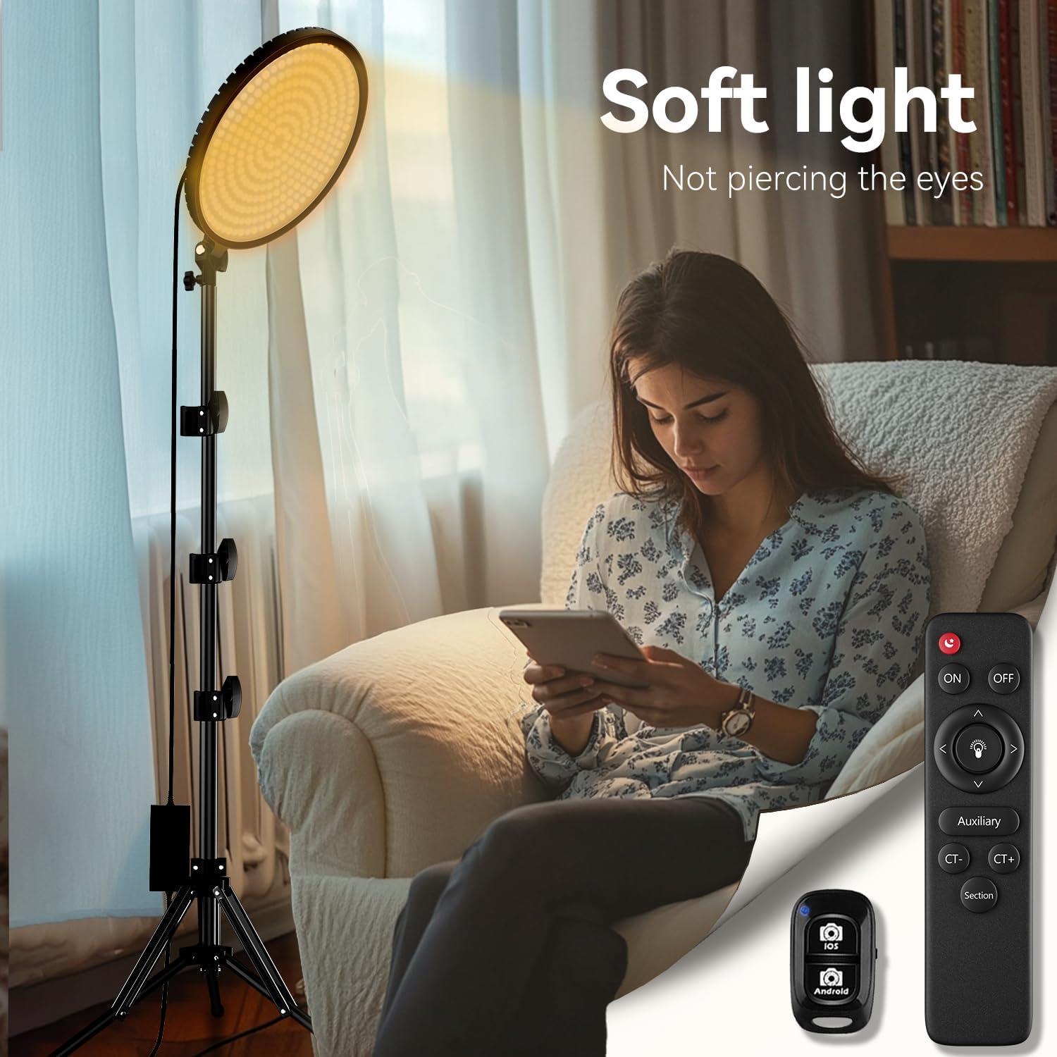 Luz de Anillo Profesional 55W 6500K con Soporte Ajustable