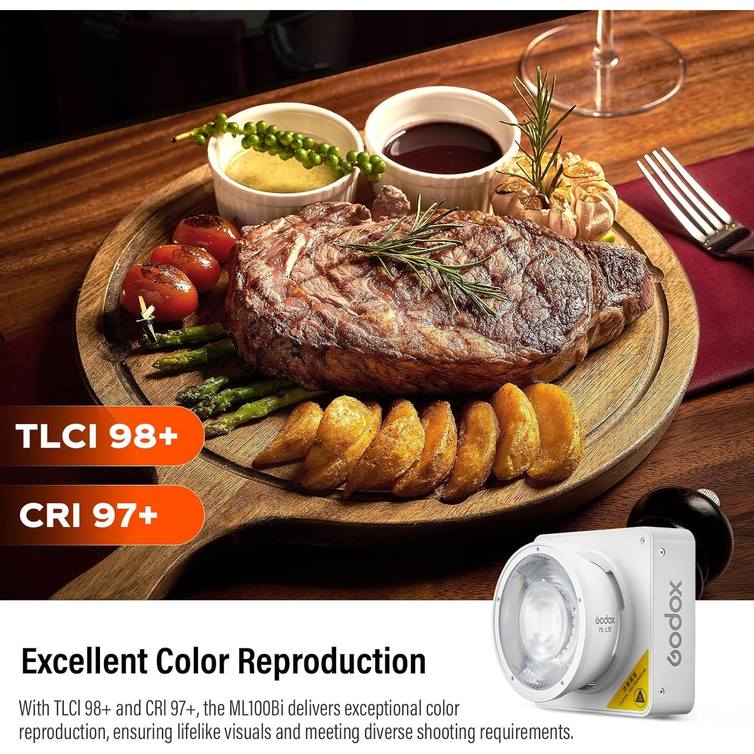 Luz de Video LED Godox ML100Bi 100W Bi-Color 2800K-6500K