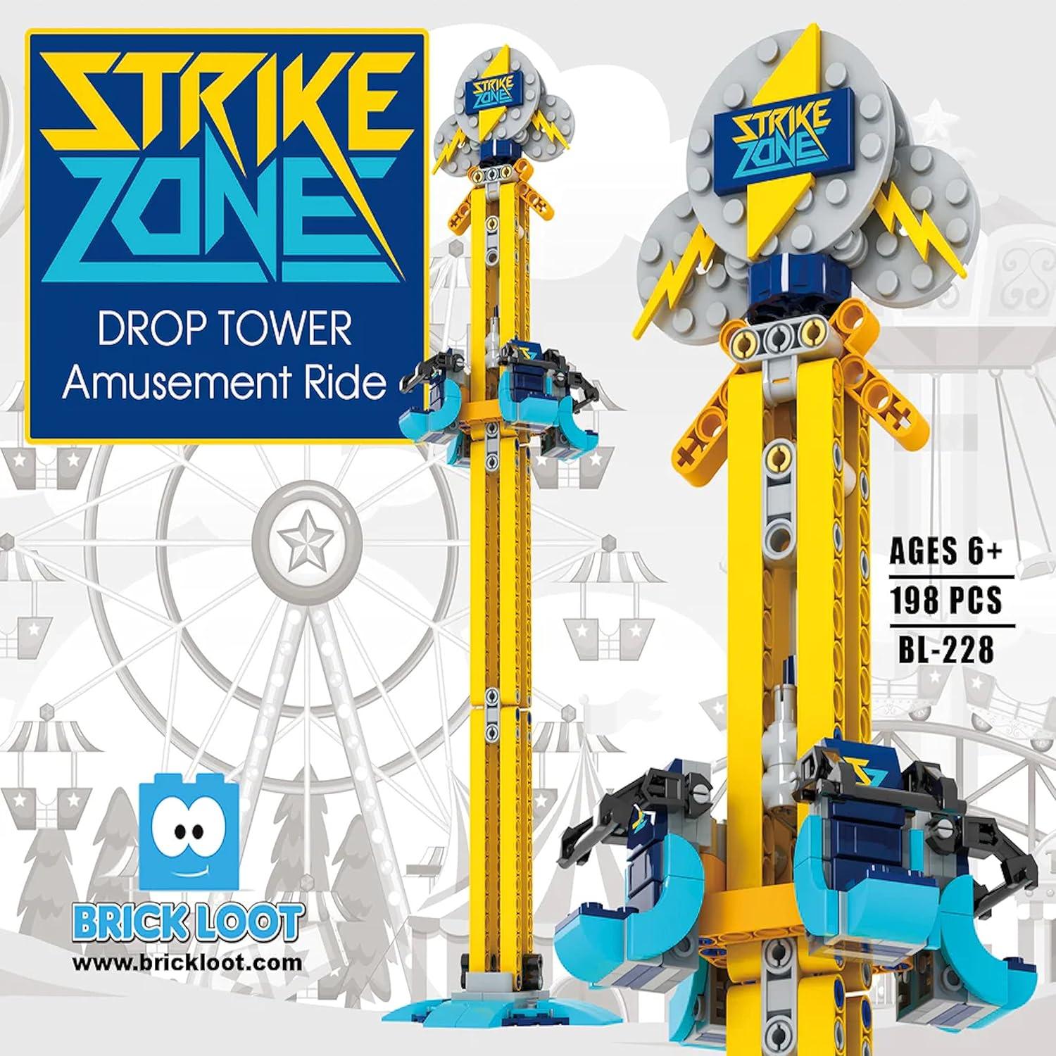 Conjunto de Bloques Brick Loot Strike Zone Drop Tower 198 Piezas