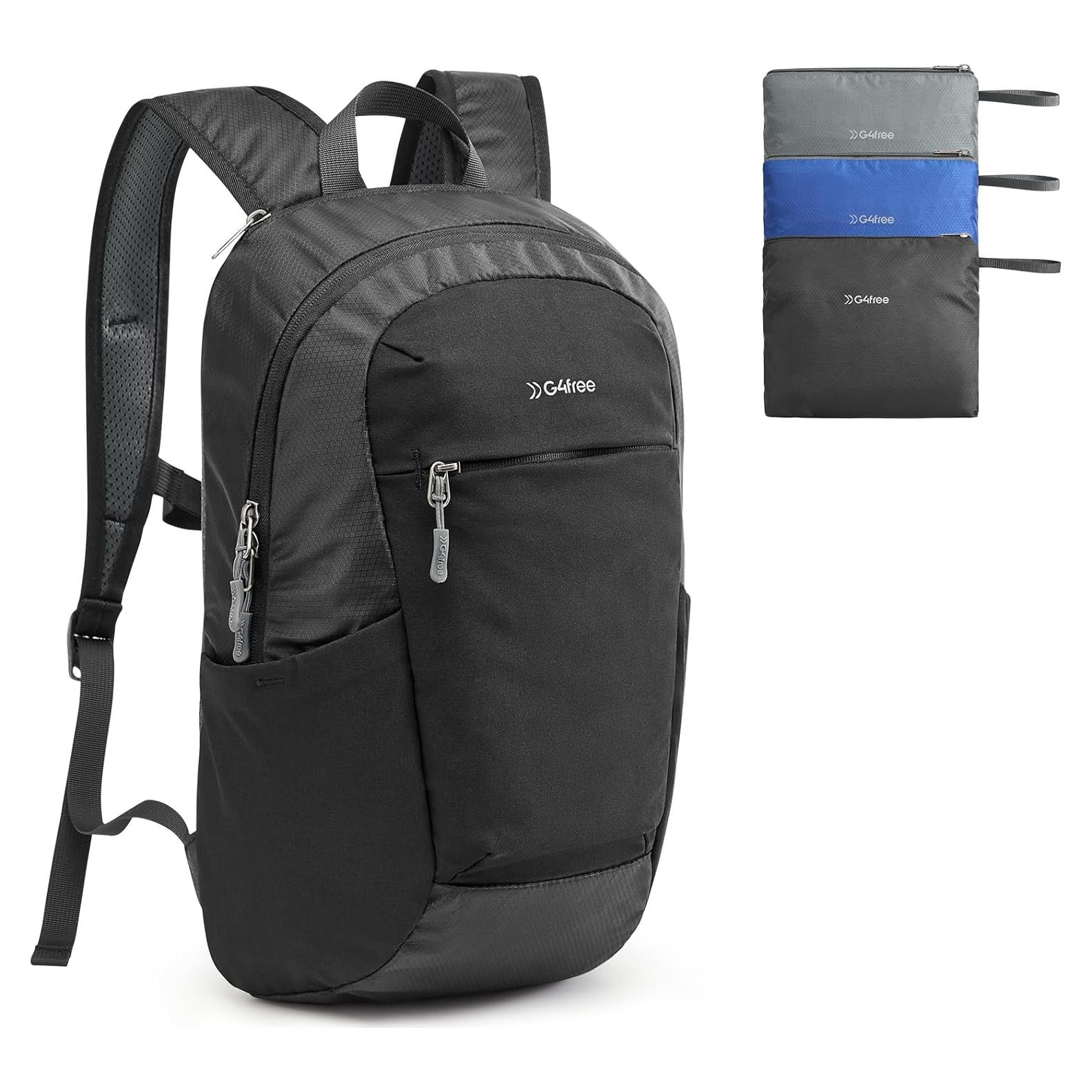 Mochila de Senderismo Plegable G4Free 20L Ligera Negra