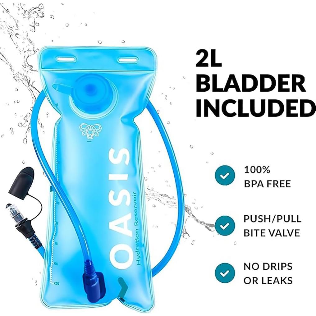 Mochila de Hidratación Water Buffalo 12L con Bolsa de 2L Azul