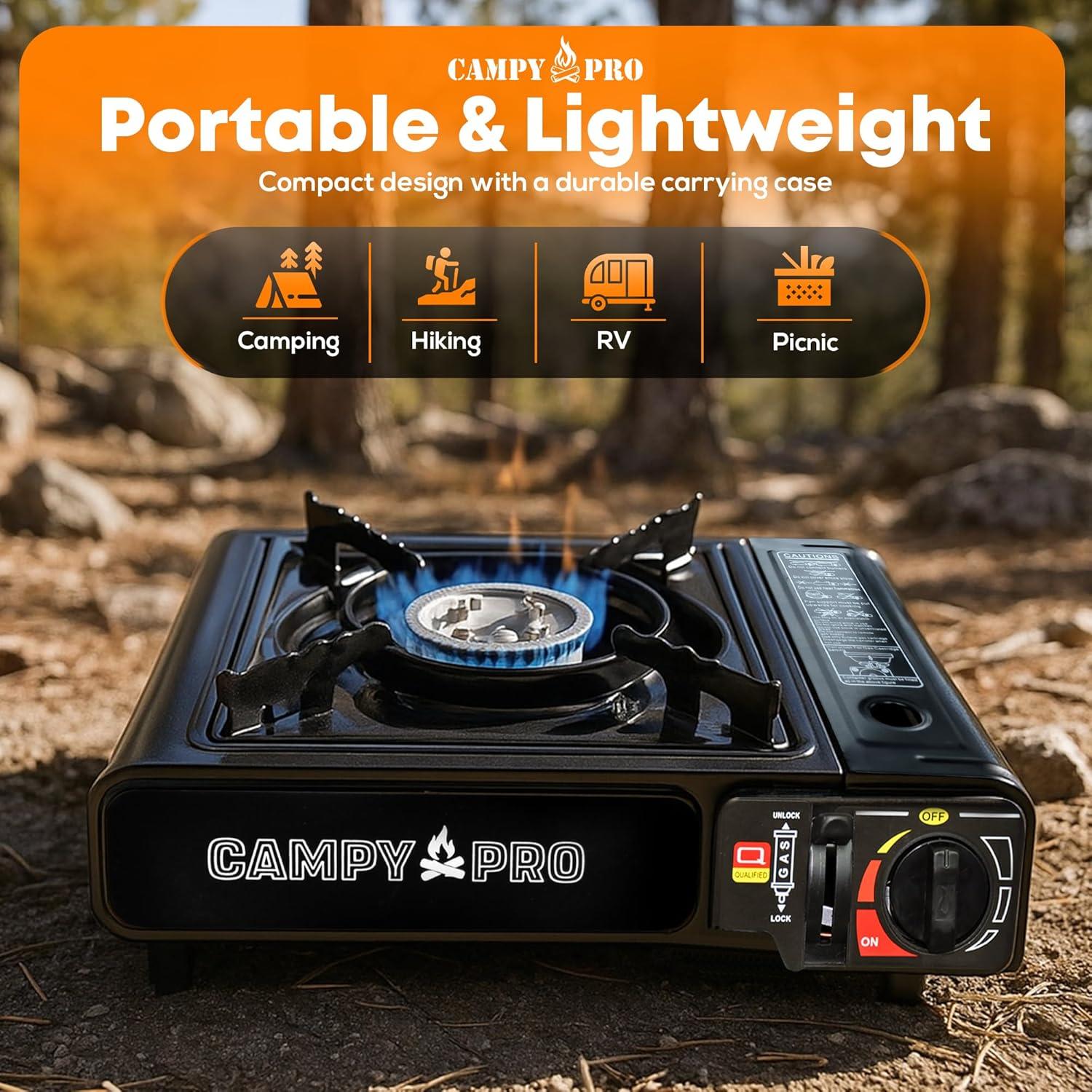 Estufa de Gas Butano Portátil Campy Pro AR1 - 1.02 kg