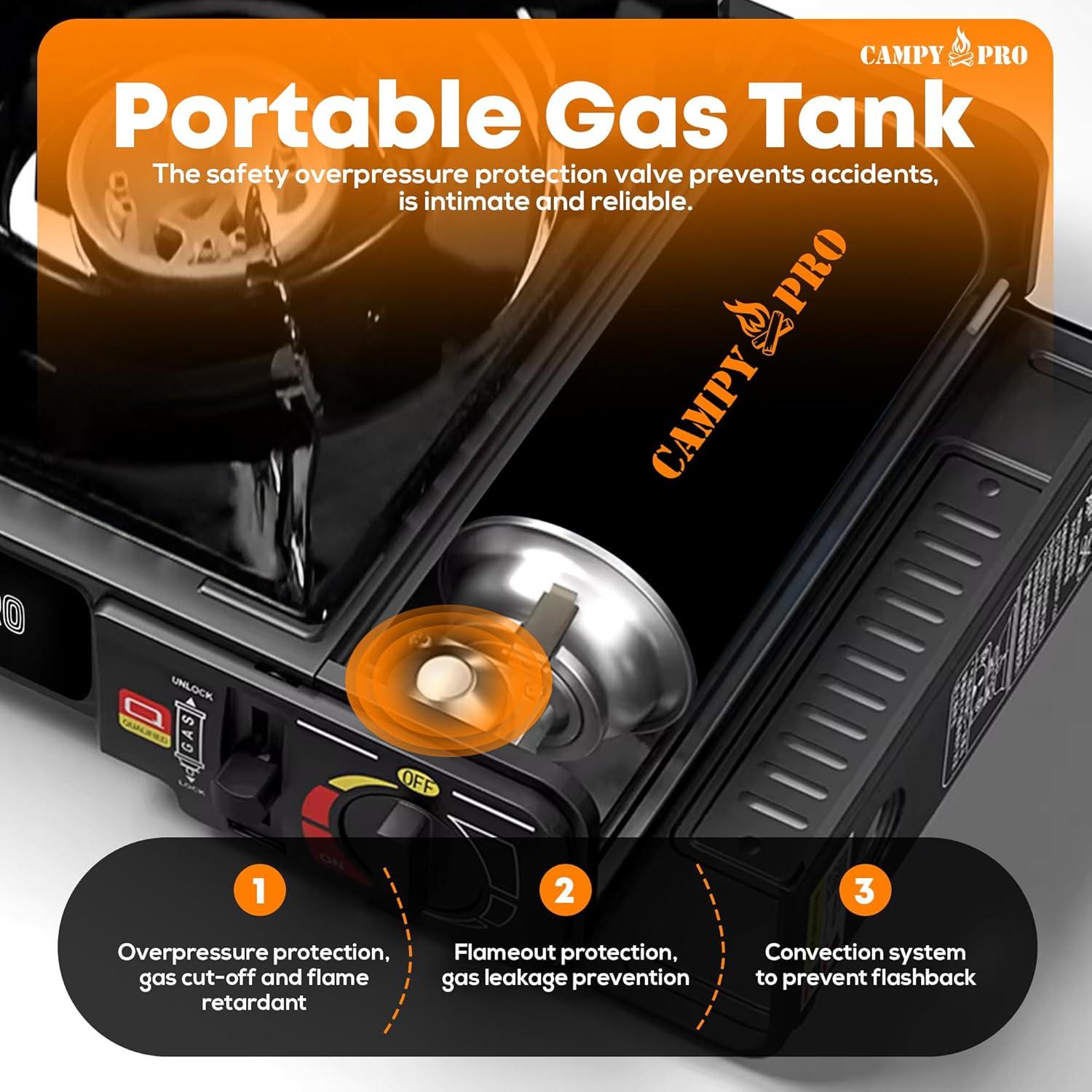 Estufa de Gas Butano Portátil Campy Pro AR1 - 1.02 kg