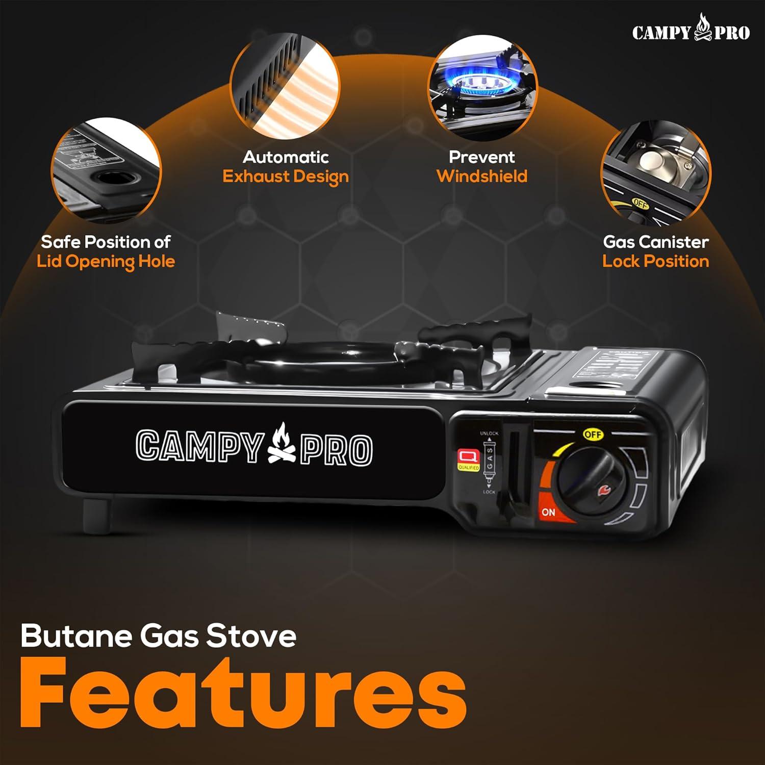 Estufa de Gas Butano Portátil Campy Pro AR1 - 1.02 kg