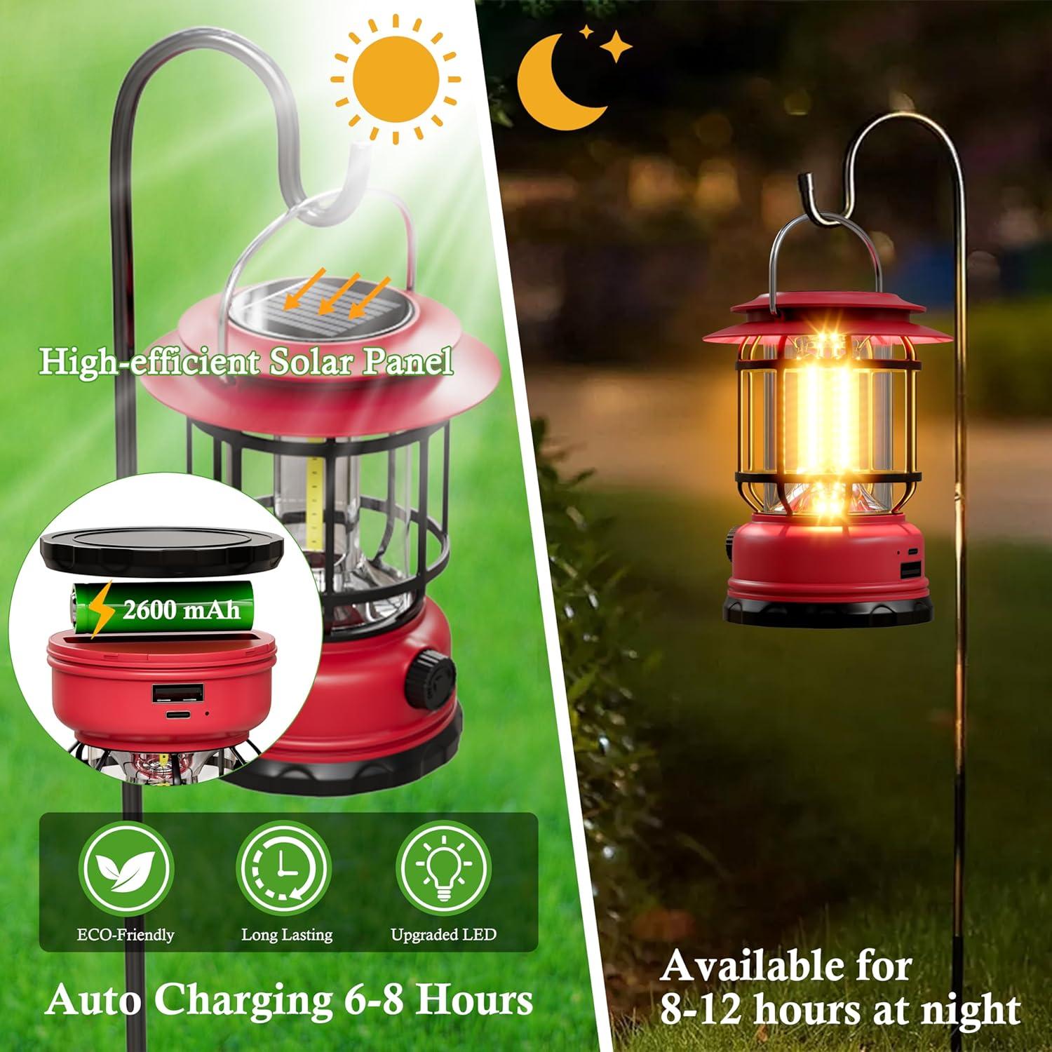 Linterna Solar LED KUNDGLA 1500LM 2600mAh 3Pack Rosa