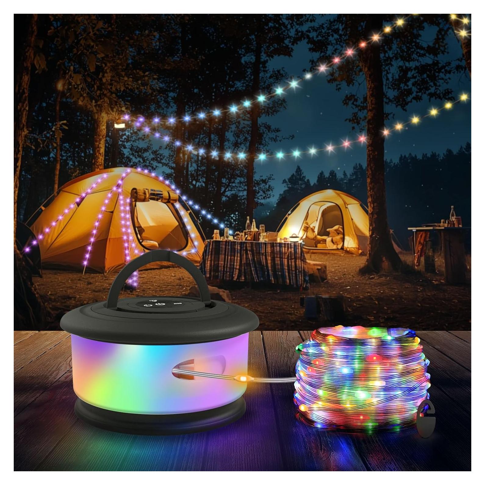 Luces de Camping TOHETO 10m RGB 3 en 1 Recargables