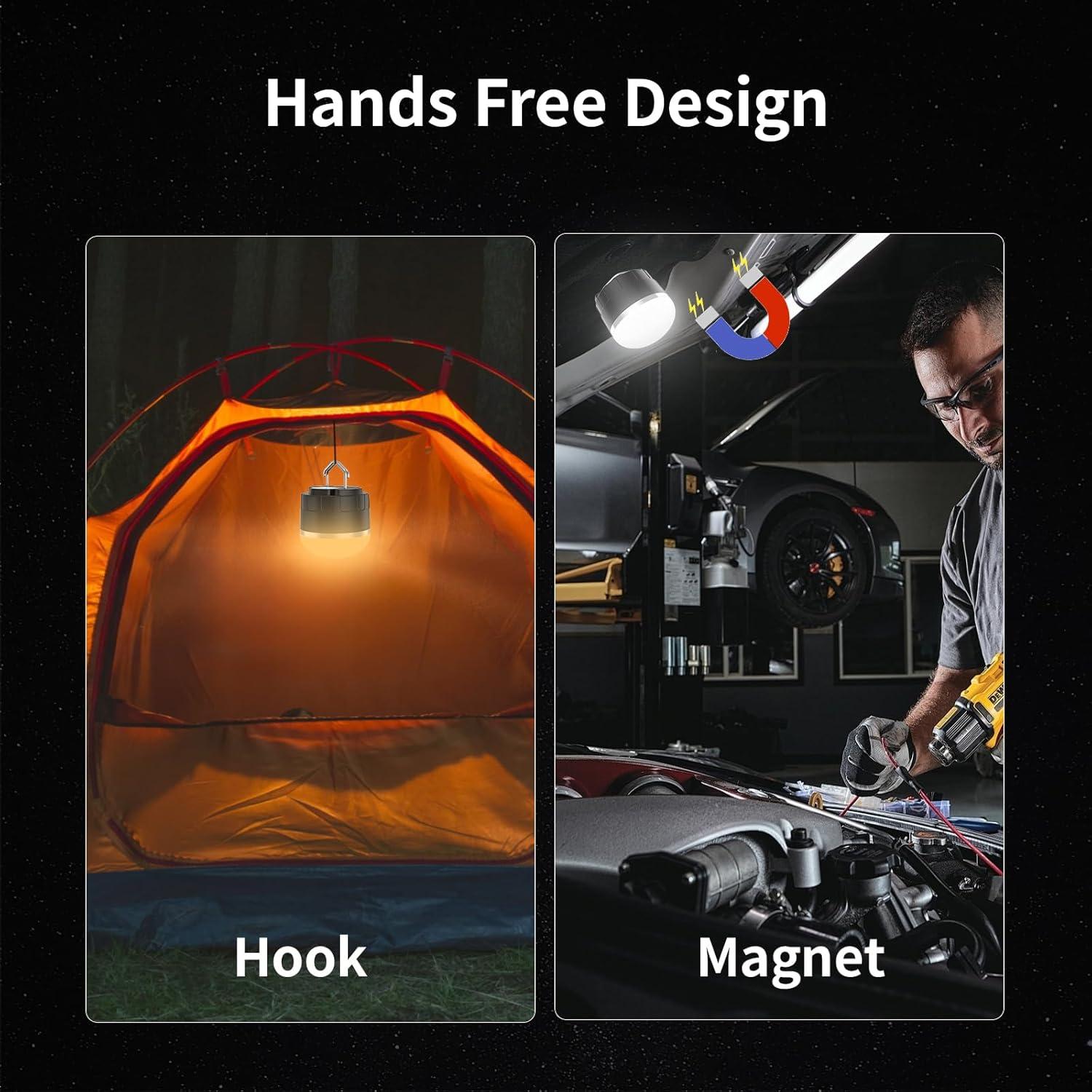 Linterna de Camping LED Recargable 1000LM 3 Modos 4000mAh