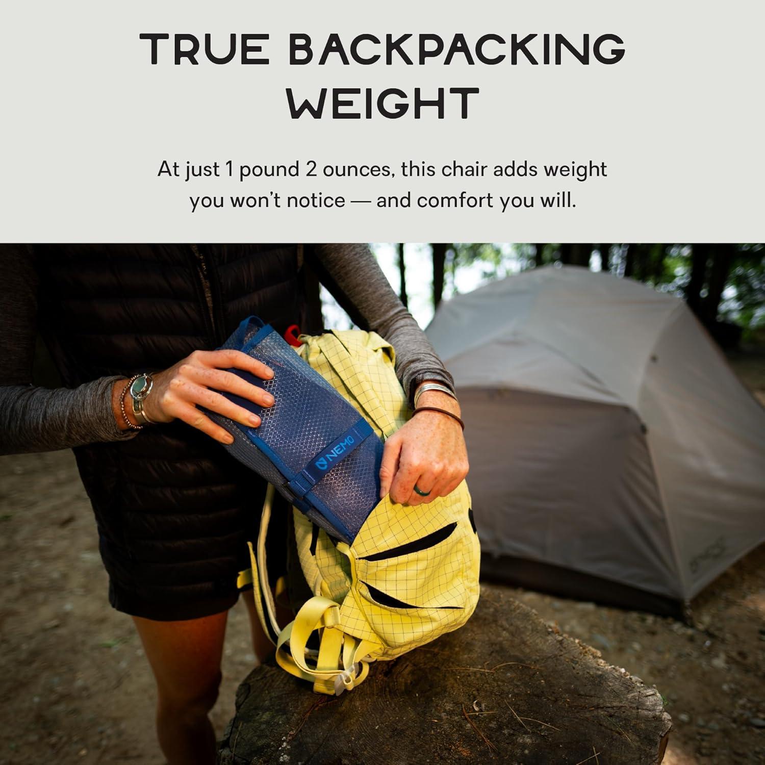 Silla de senderismo reclinable NEMO Moonlite Elite - Citron