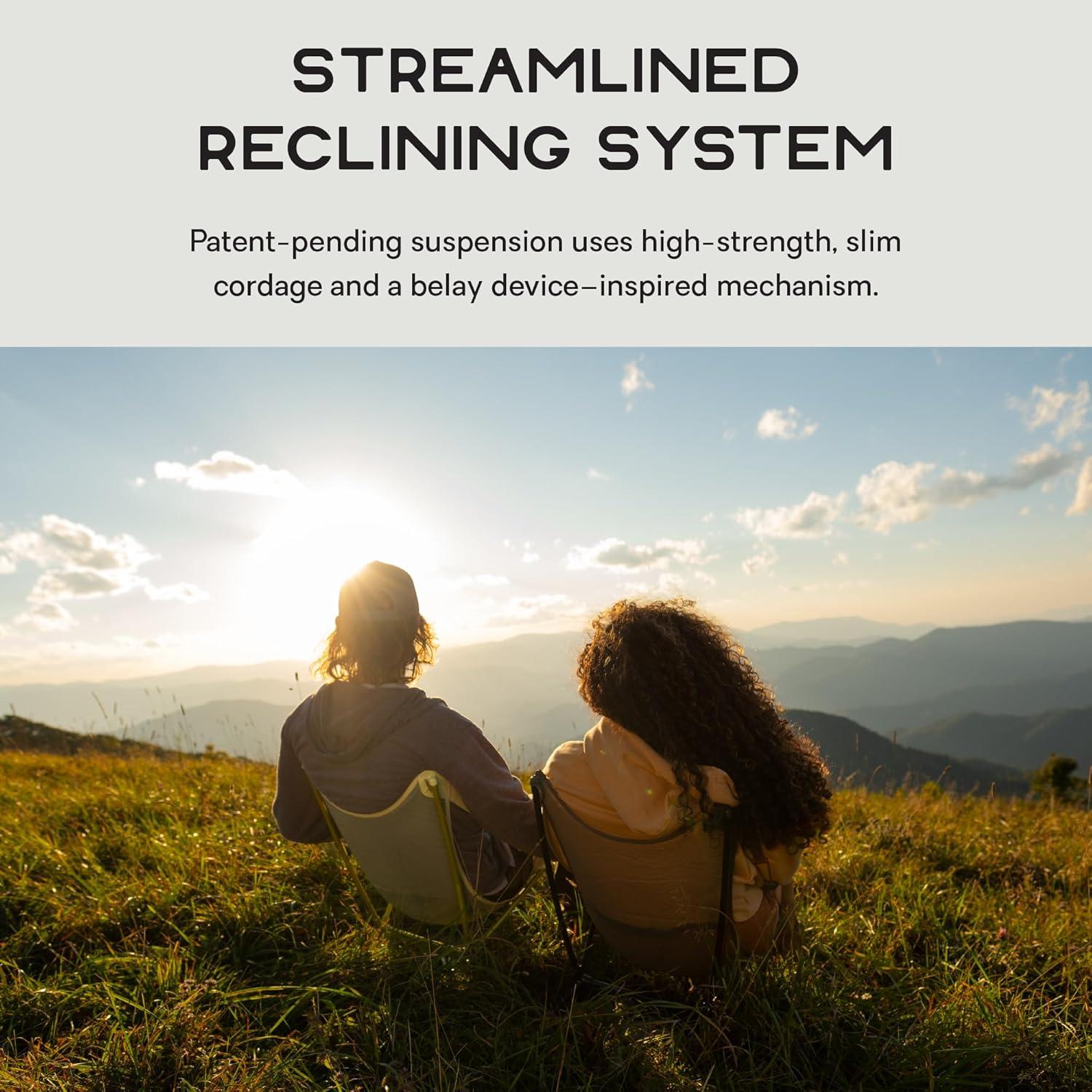 Silla de senderismo reclinable NEMO Moonlite Elite - Citron