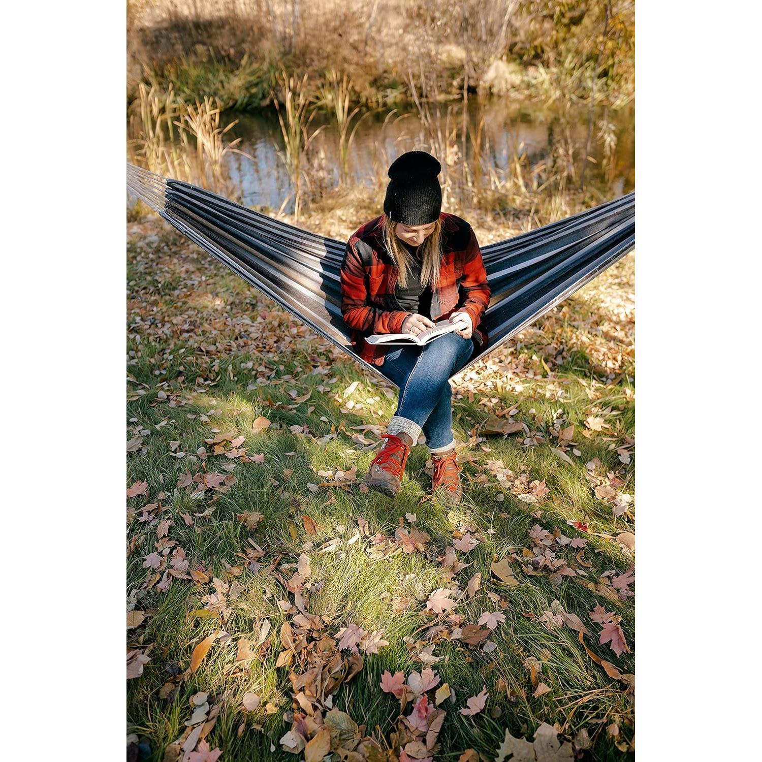 Hamaca Viajera Stansport de Algodón 198x78 cm Gris